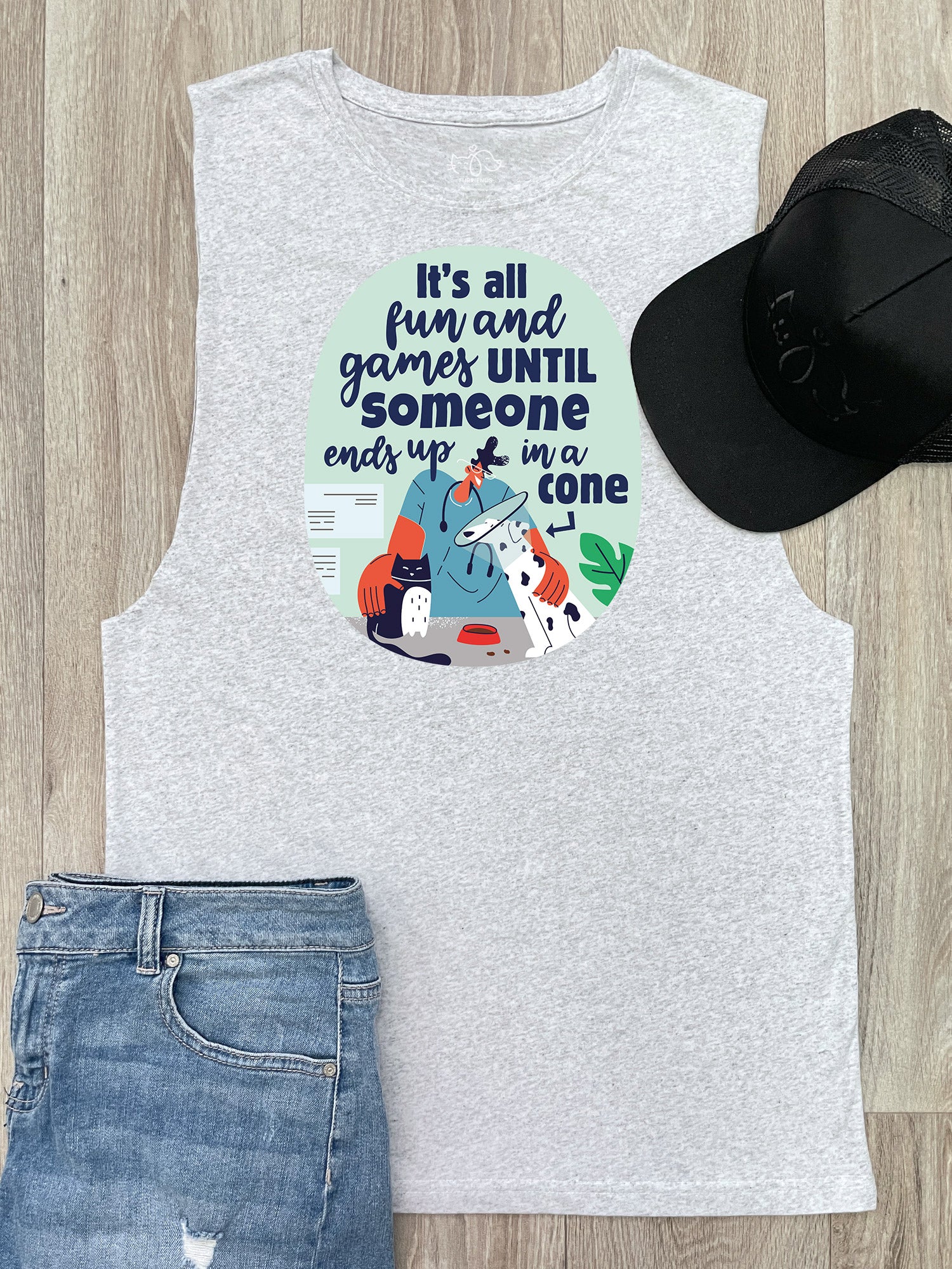 All Fun And Games Axel Drop Armhole Muscle Tank - Image 2