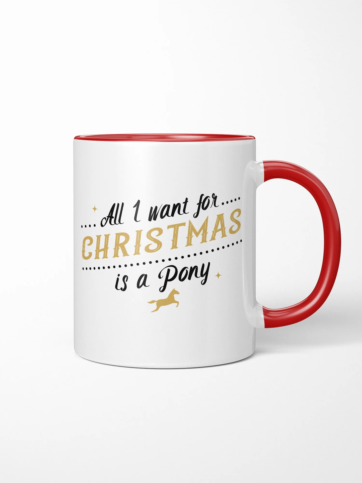 All I Want For Christmas Is A Pony Ceramic Two Tone Mug - Image 3