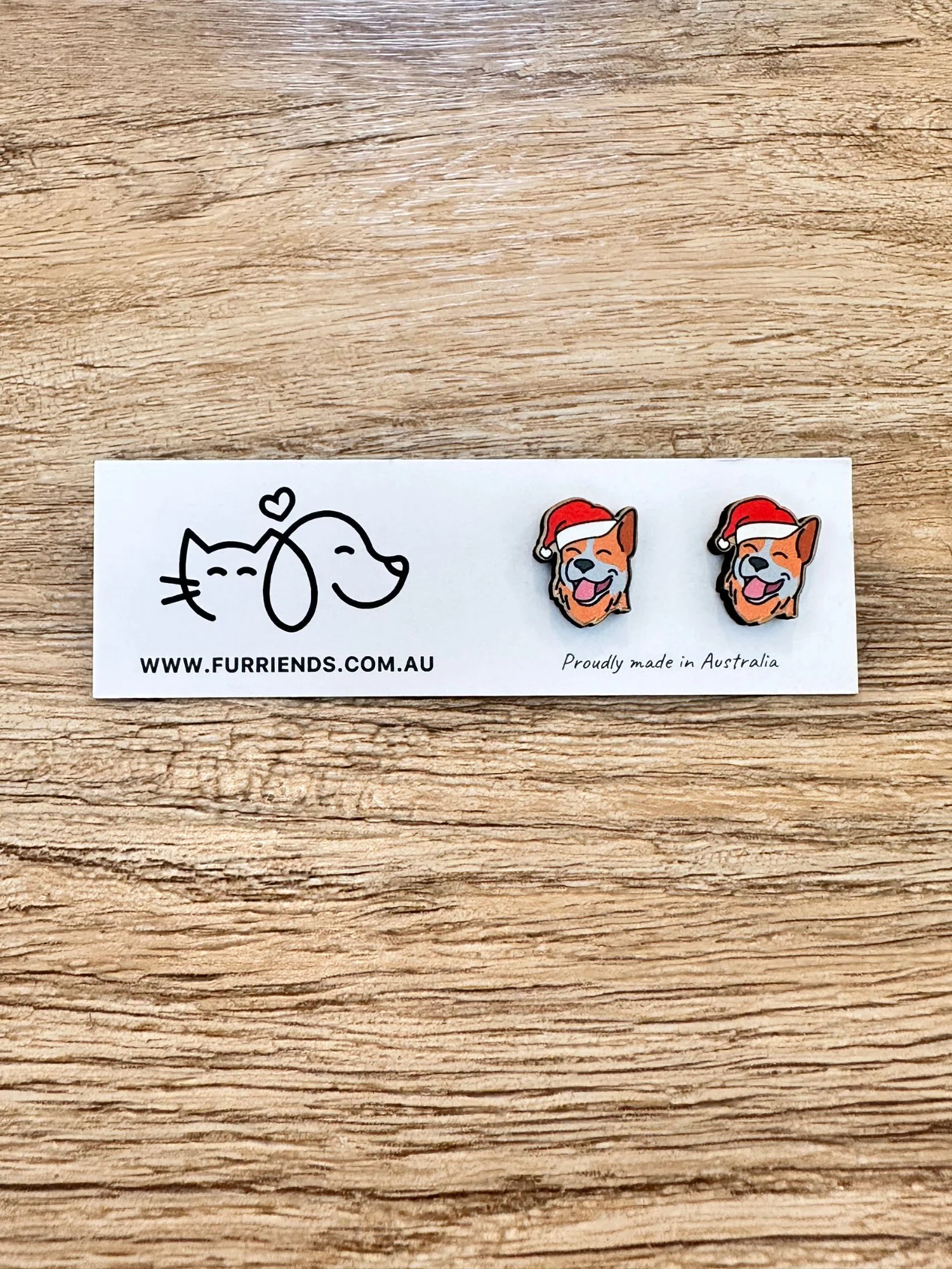 Australian Cattle Dog Christmas Edition ColourPop Stud Earrings - Image 3