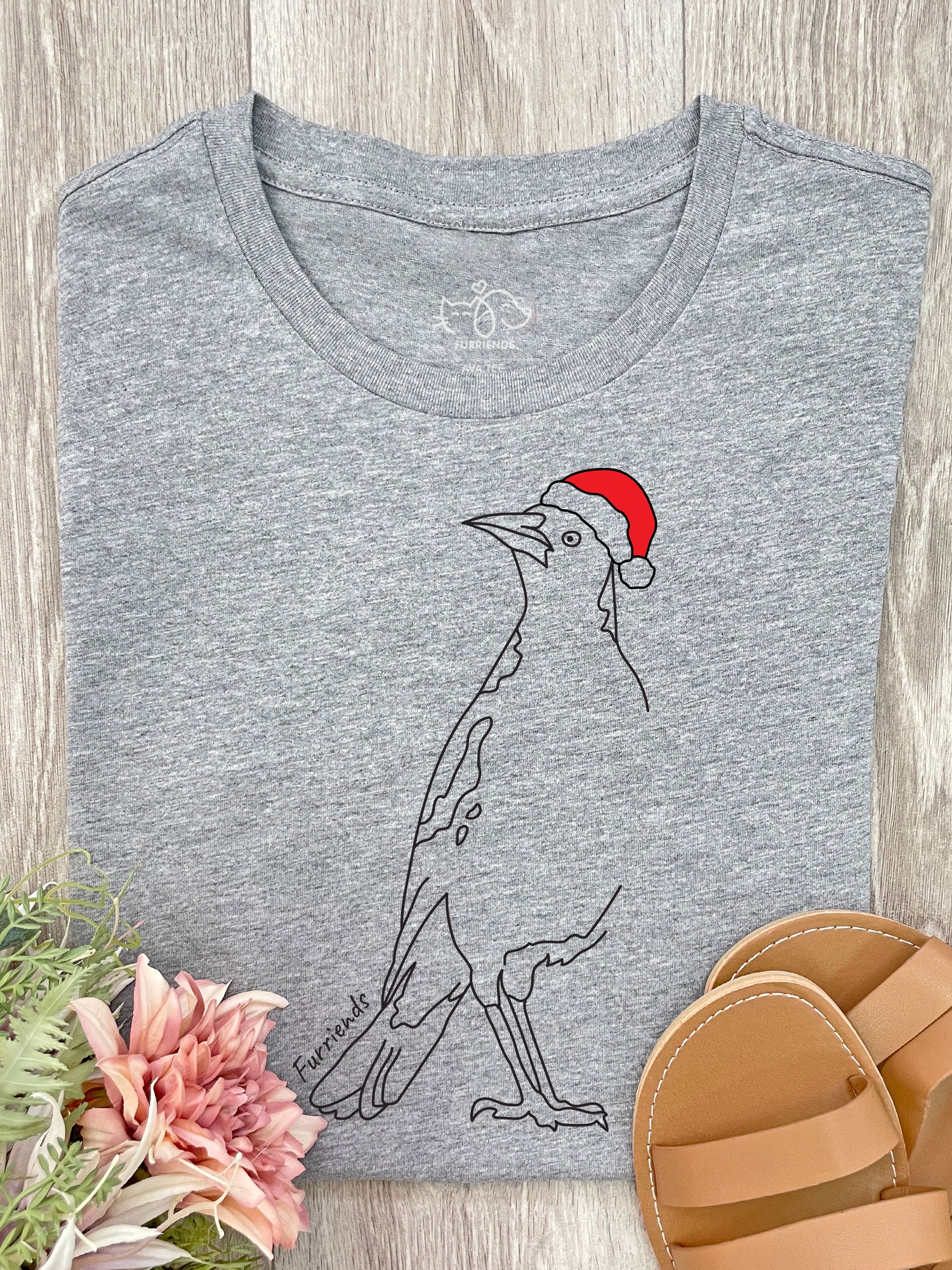 Australian Magpie - Christmas Edition Ava Women's Regular Fit Tee - Image 3