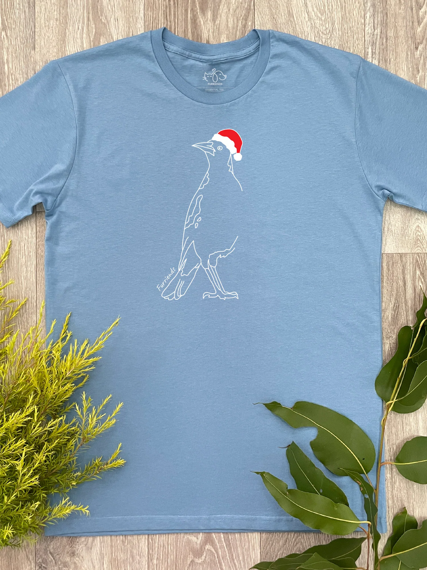 Australian Magpie - Christmas Edition Essential Unisex Tee - Image 5