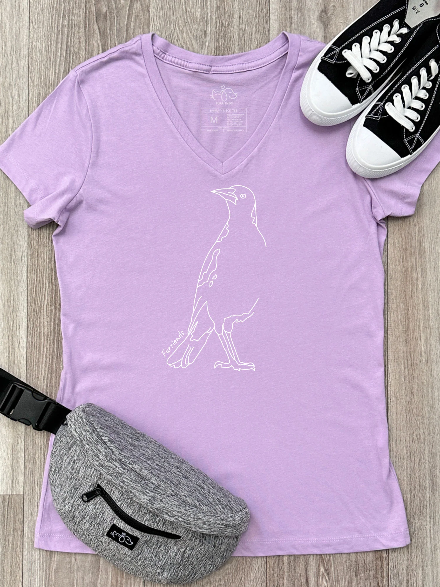 Australian Magpie Emma V-Neck Tee - Image 2
