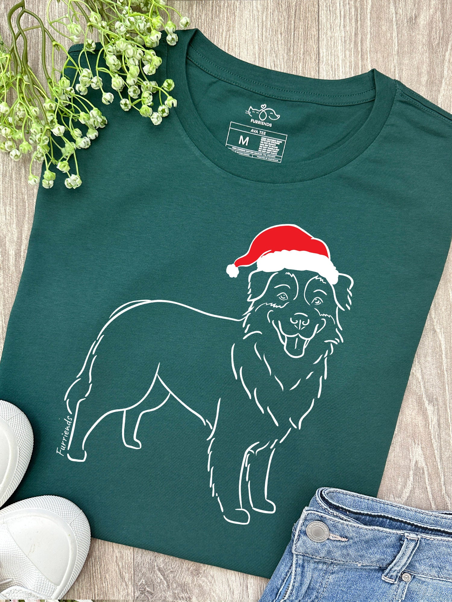 Australian Shepherd Christmas Edition Ava Women's Regular Fit Tee - Image 8