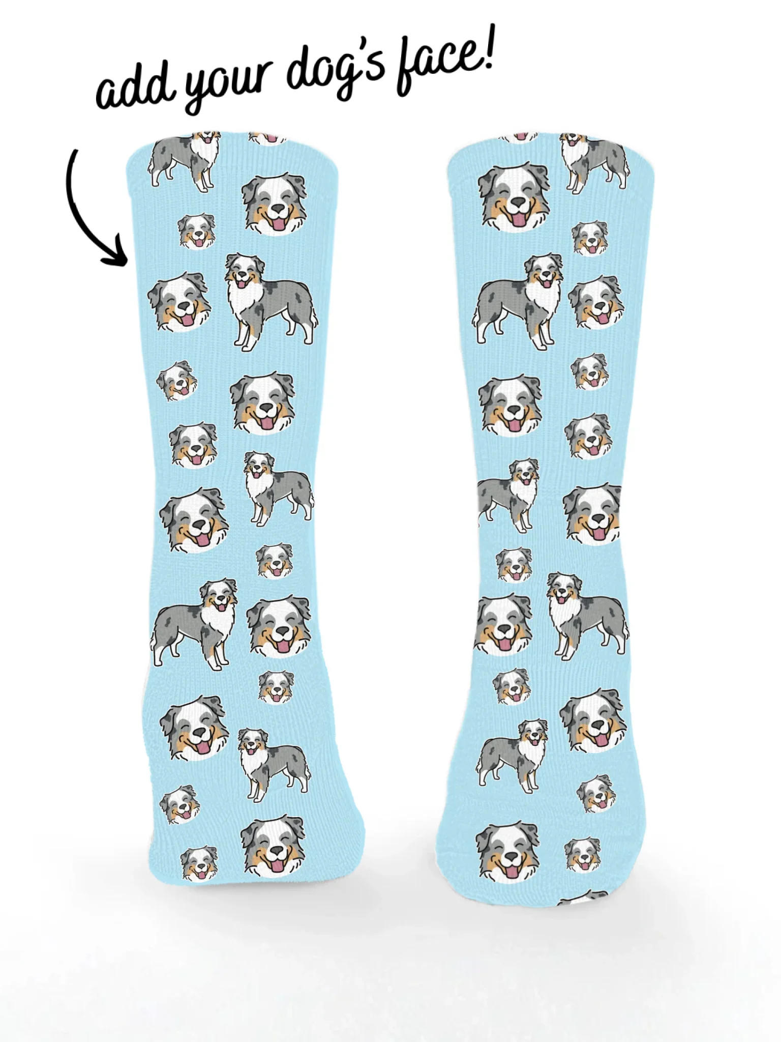 Australian Shepherd ColourPop Customisable Socks