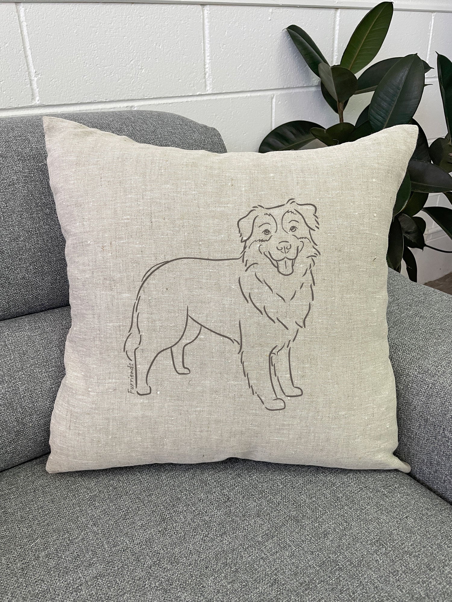 Australian Shepherd Linen Cushion Cover - Image 6