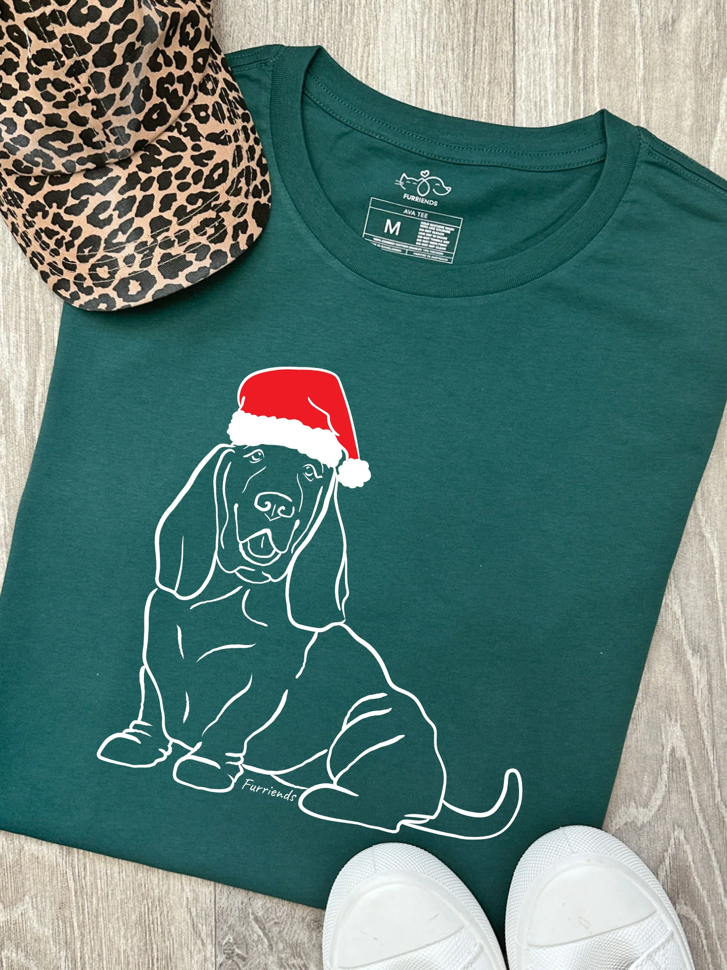 Basset Hound Christmas Edition Ava Women's Regular Fit Tee - Image 8