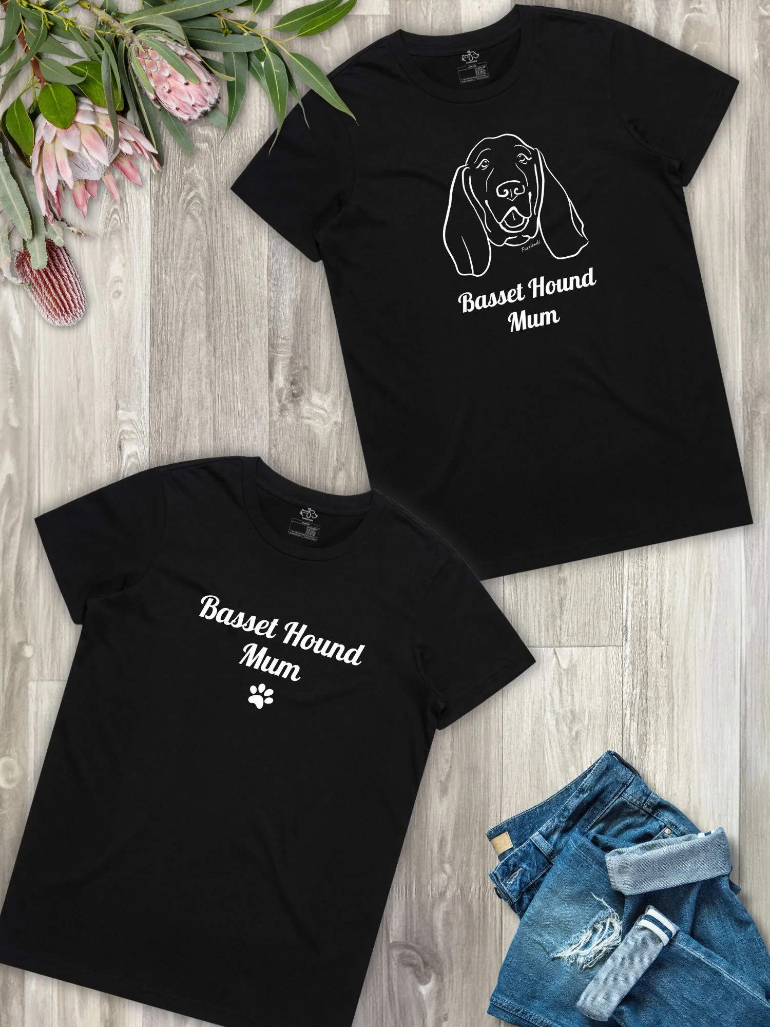 Basset Hound Mum Regular Fit T-shirt