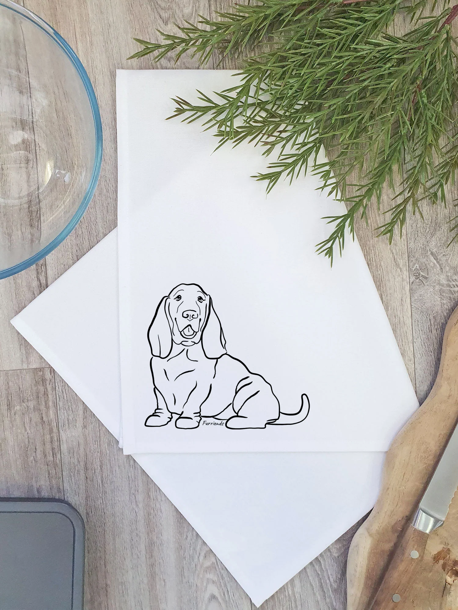 Basset Hound Tea Towel - Image 2