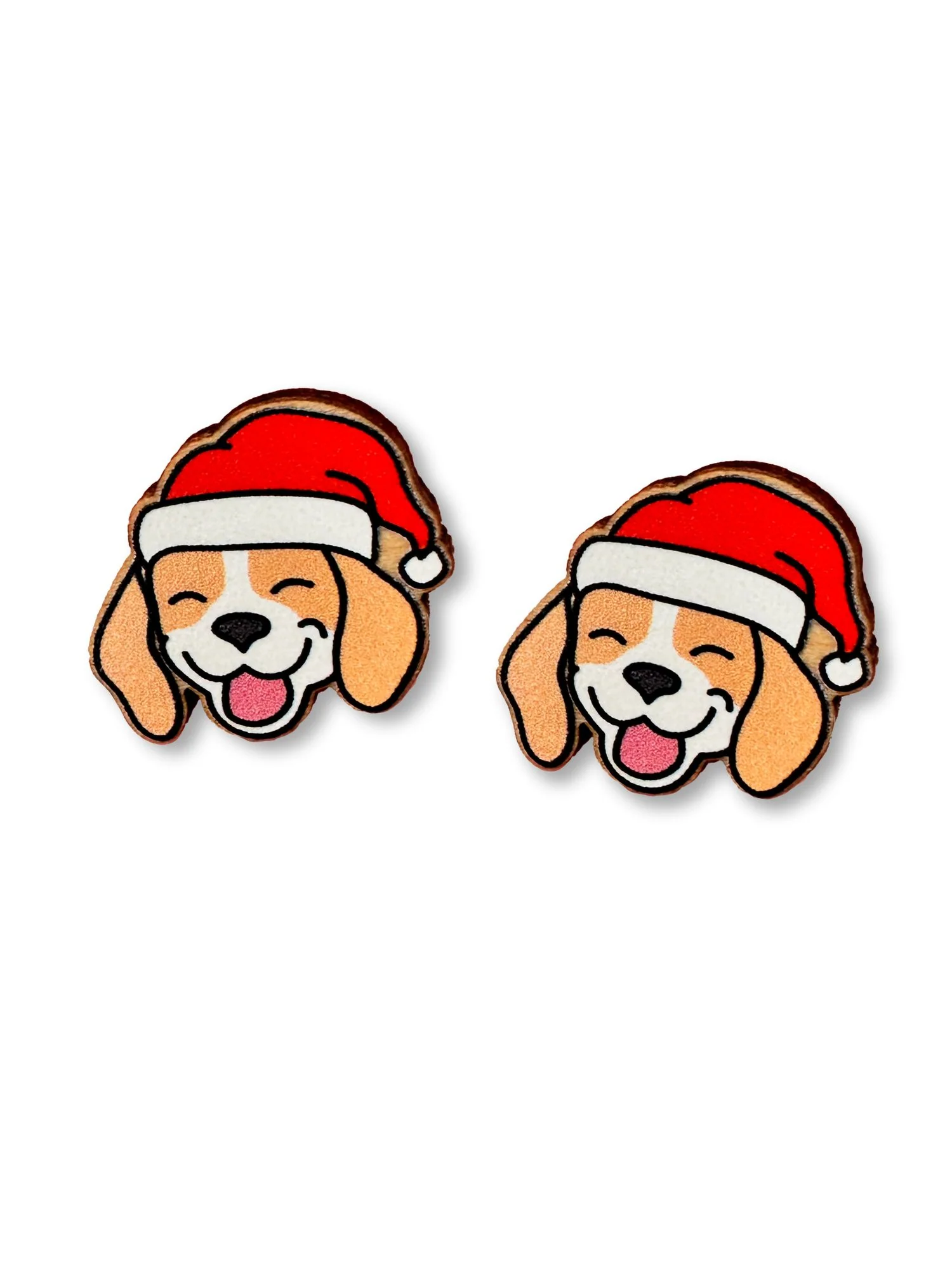 Beagle Christmas Edition ColourPop Stud Earrings - Image 3