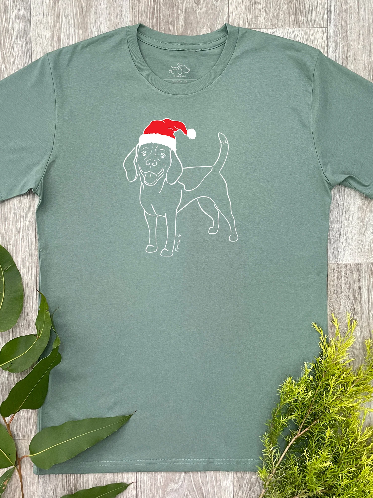 Beagle Christmas Edition Essential Unisex Tee - Image 3