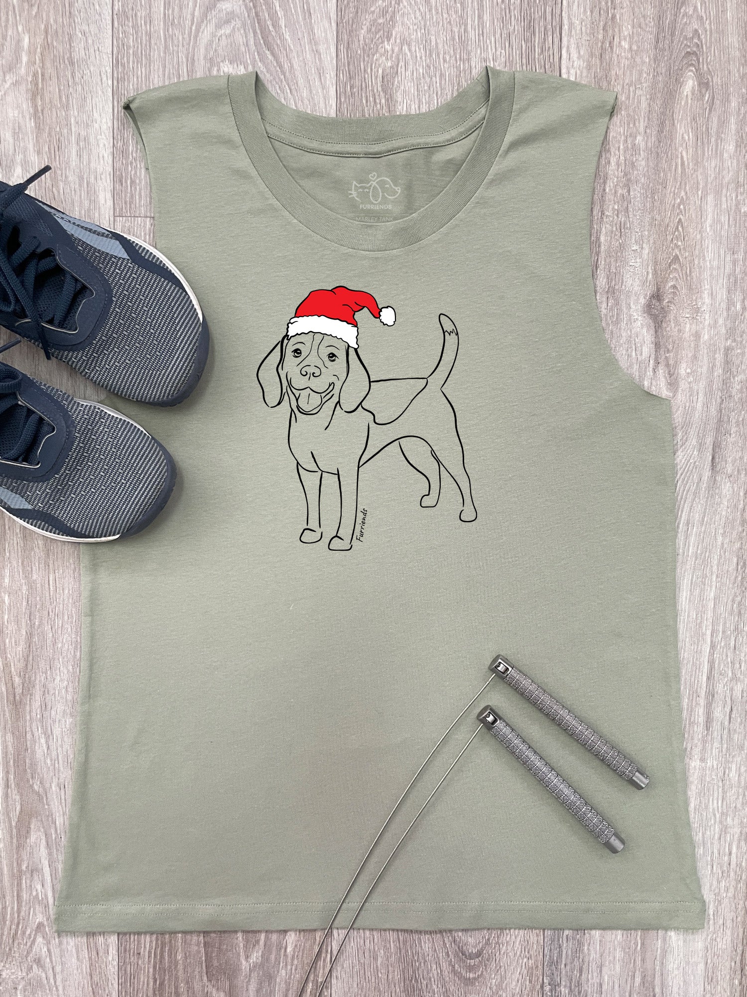 Beagle Christmas Edition Marley Tank - Image 3