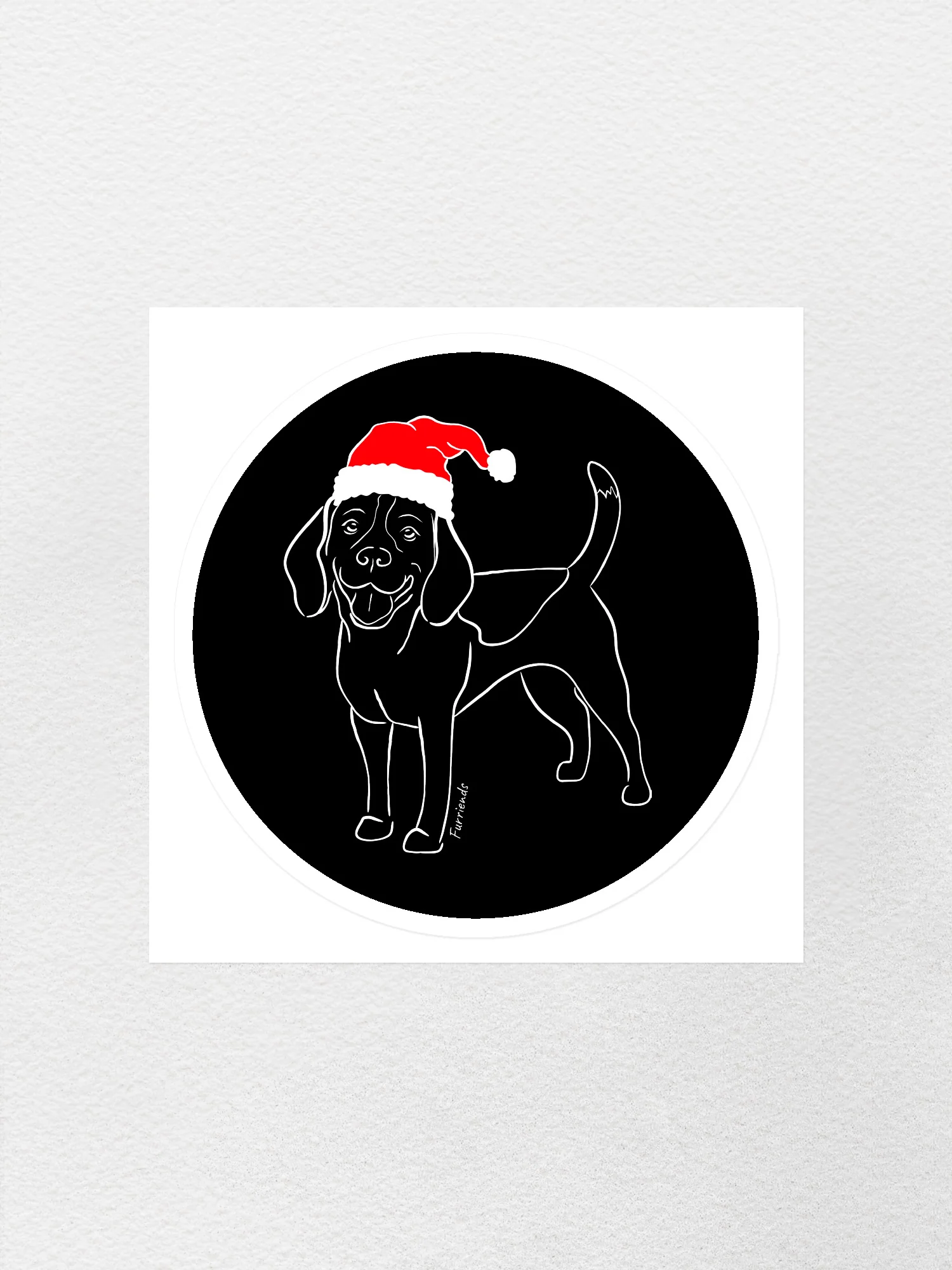 Beagle Christmas Edition Sticker - Image 4
