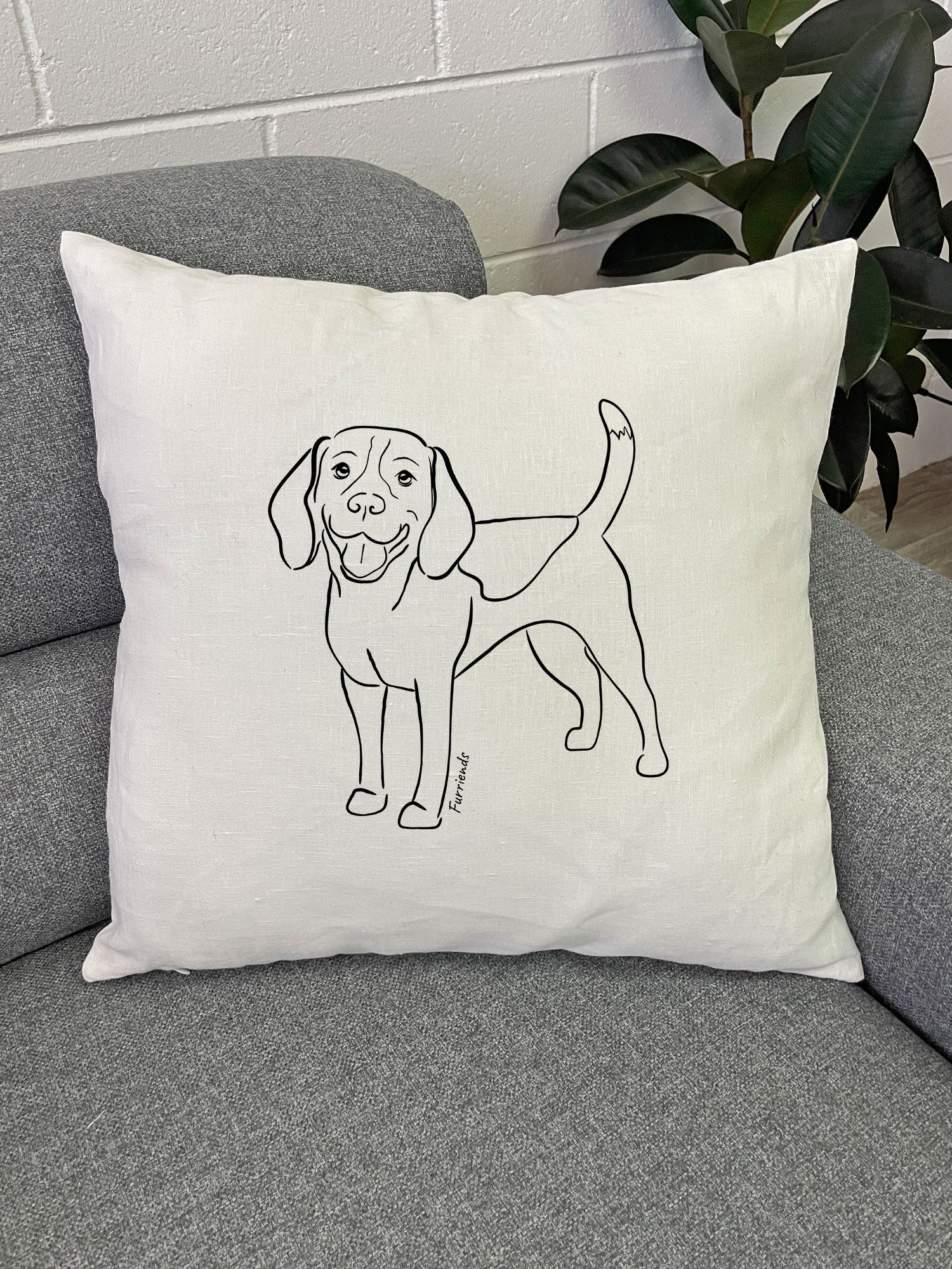 Beagle Linen Cushion Cover - Image 4
