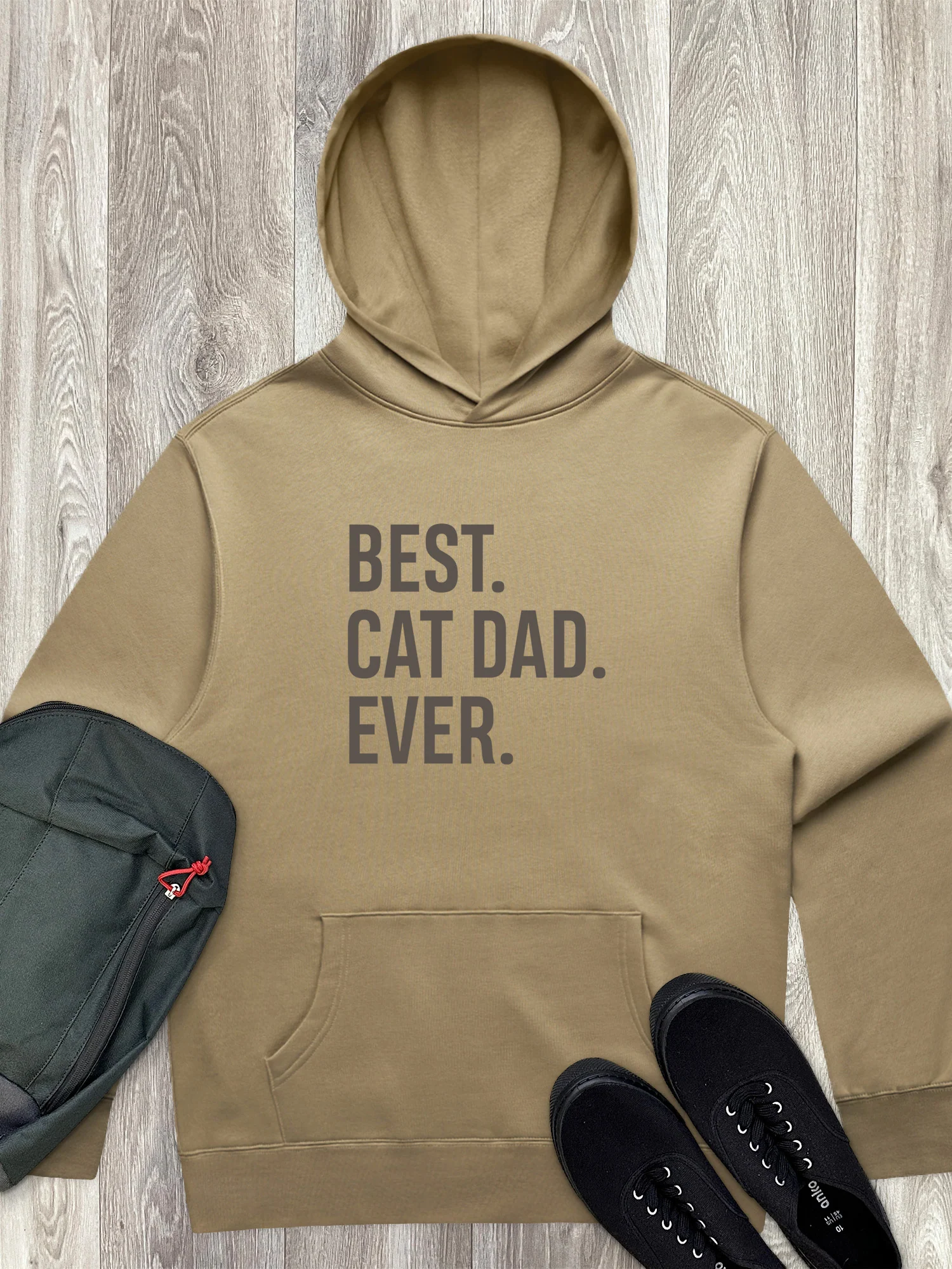 Best. Cat Dad. Ever. Men's Comfort Hood - Image 2