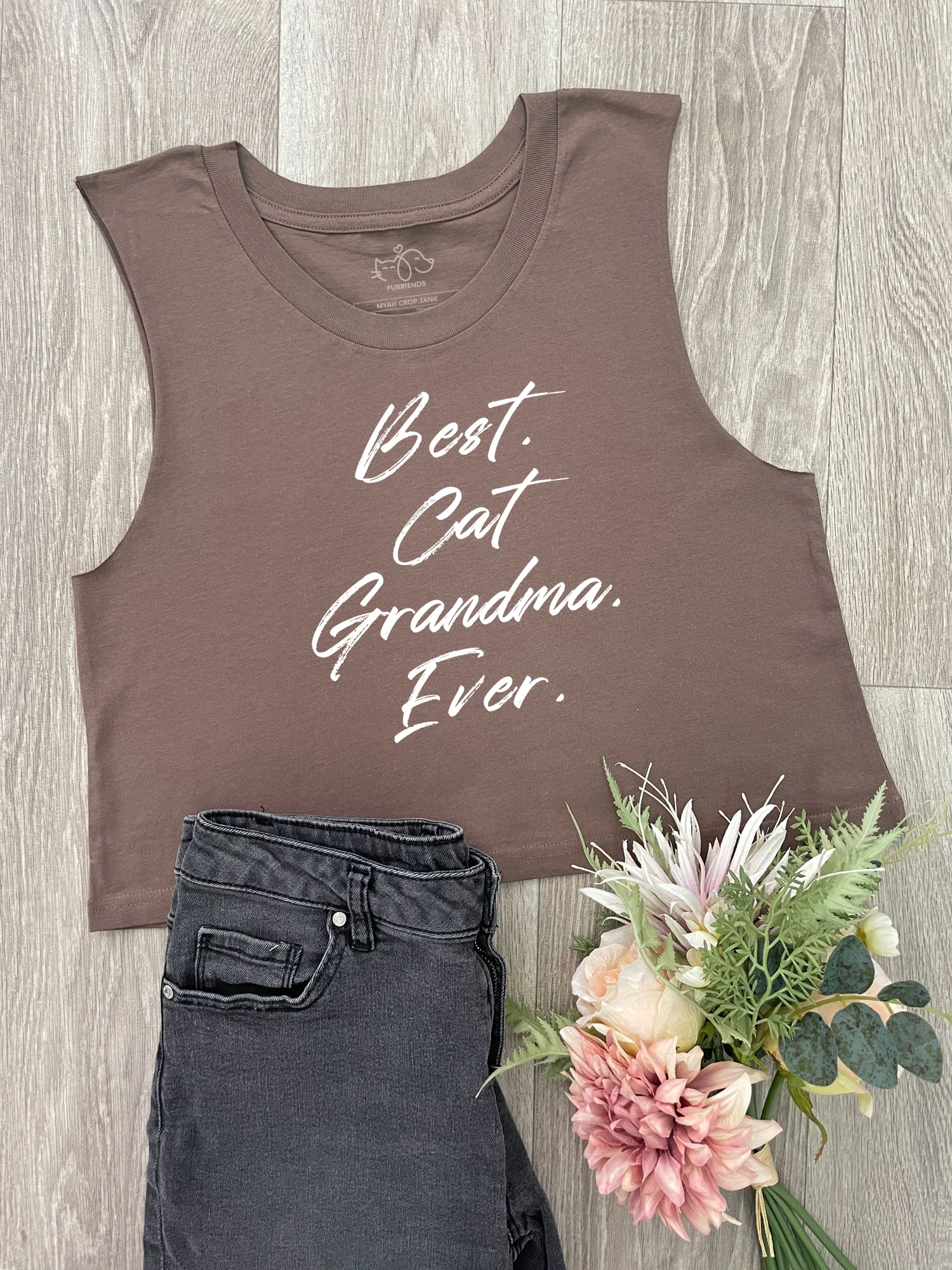 Best. Cat Grandma. Ever. Myah Crop Tank - Image 3