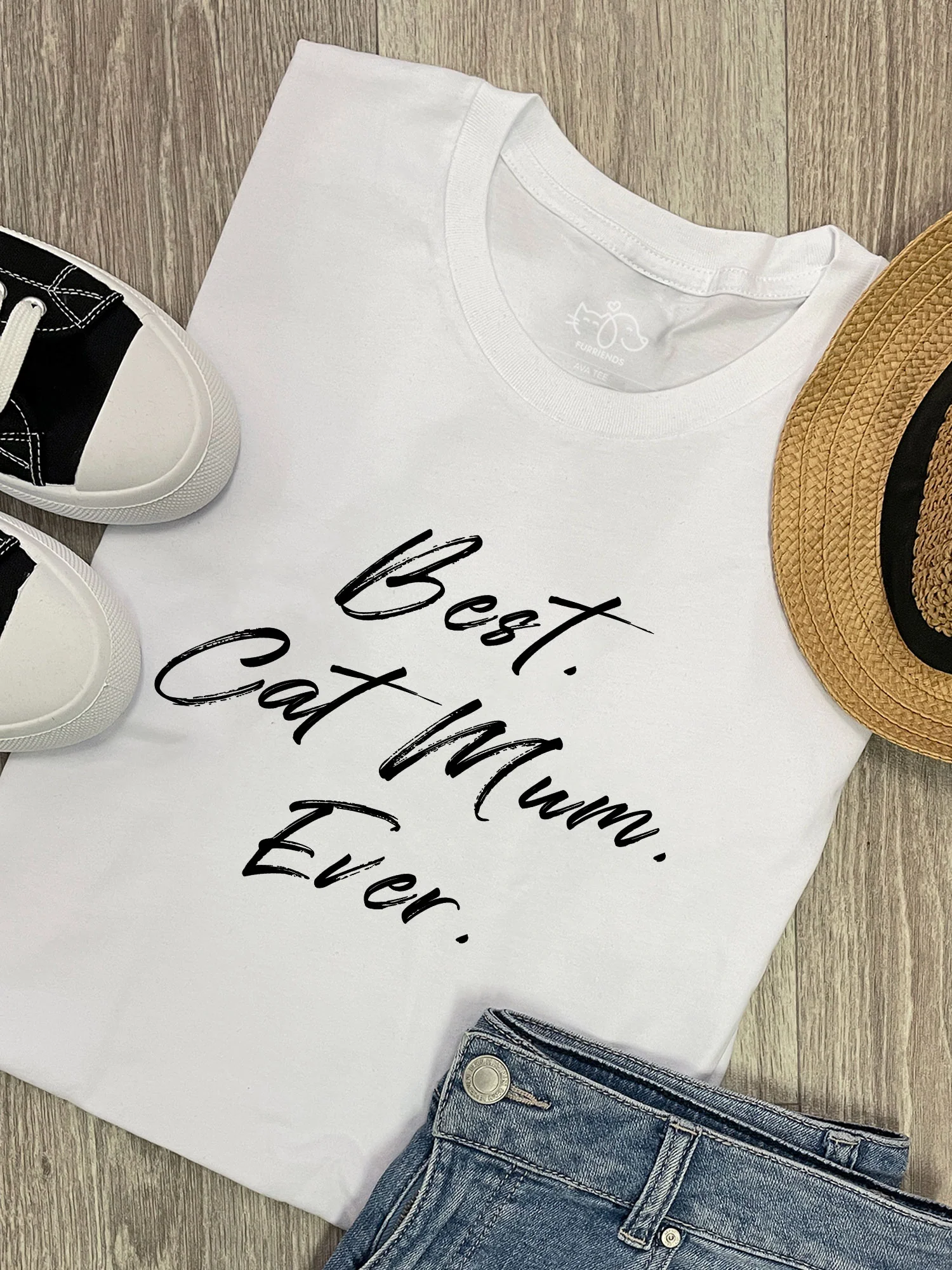 Best. Cat Mum. Ever. Ava Women's Regular Fit Tee - Image 4