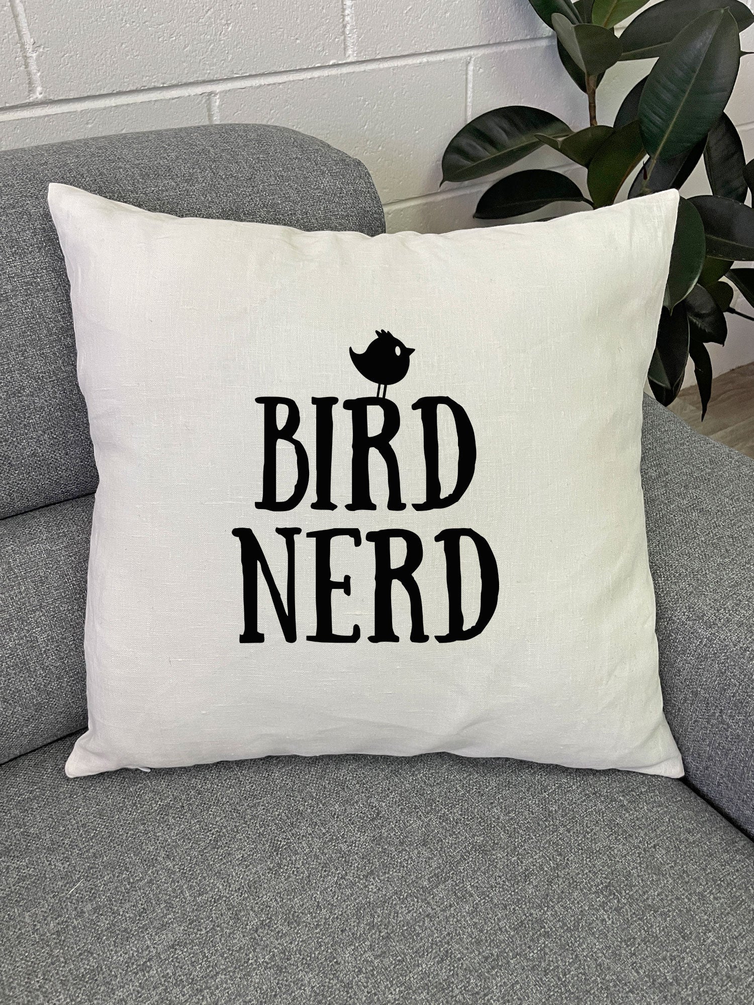 Bird Nerd Linen Cushion Cover - Image 2