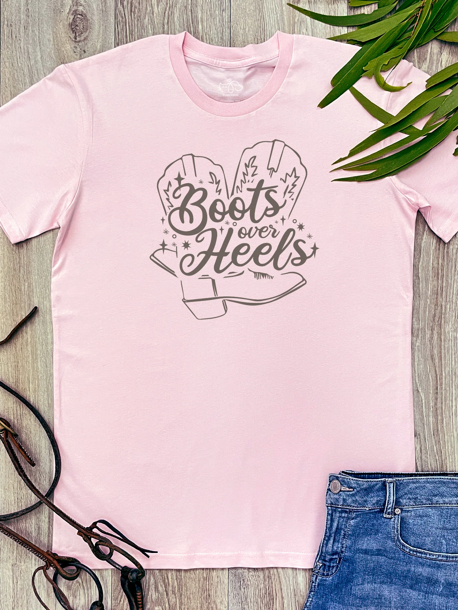 Boots Over Heels Essential Unisex Tee - Image 5