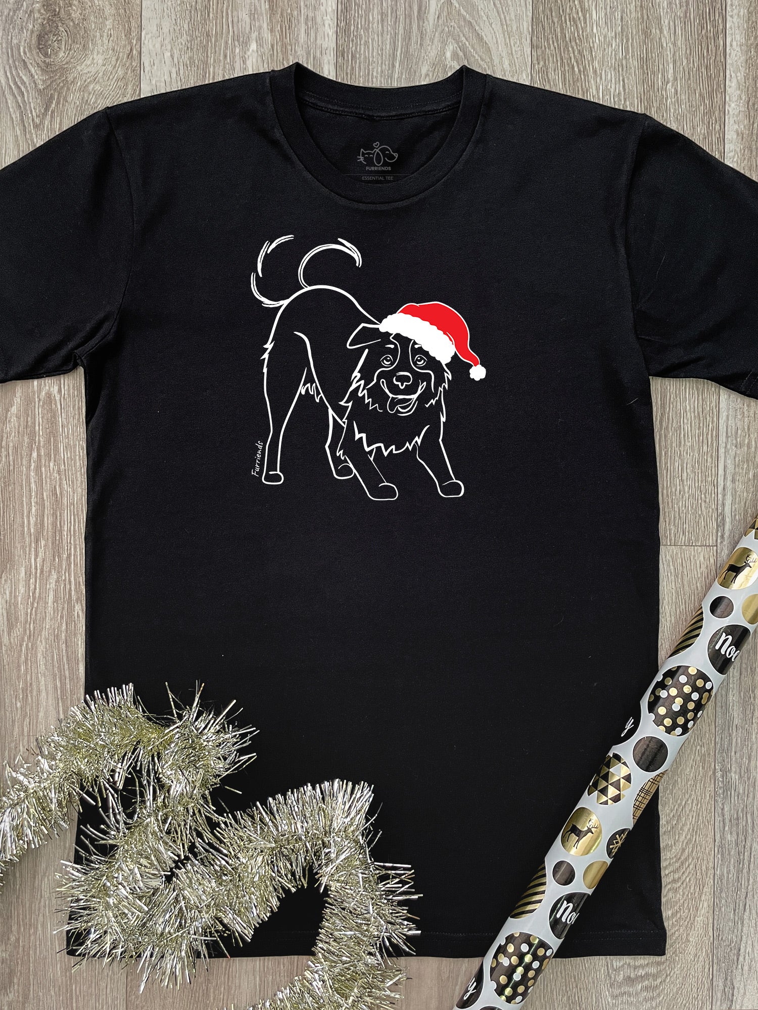 Border Collie Christmas Edition Essential Unisex Tee - Image 2