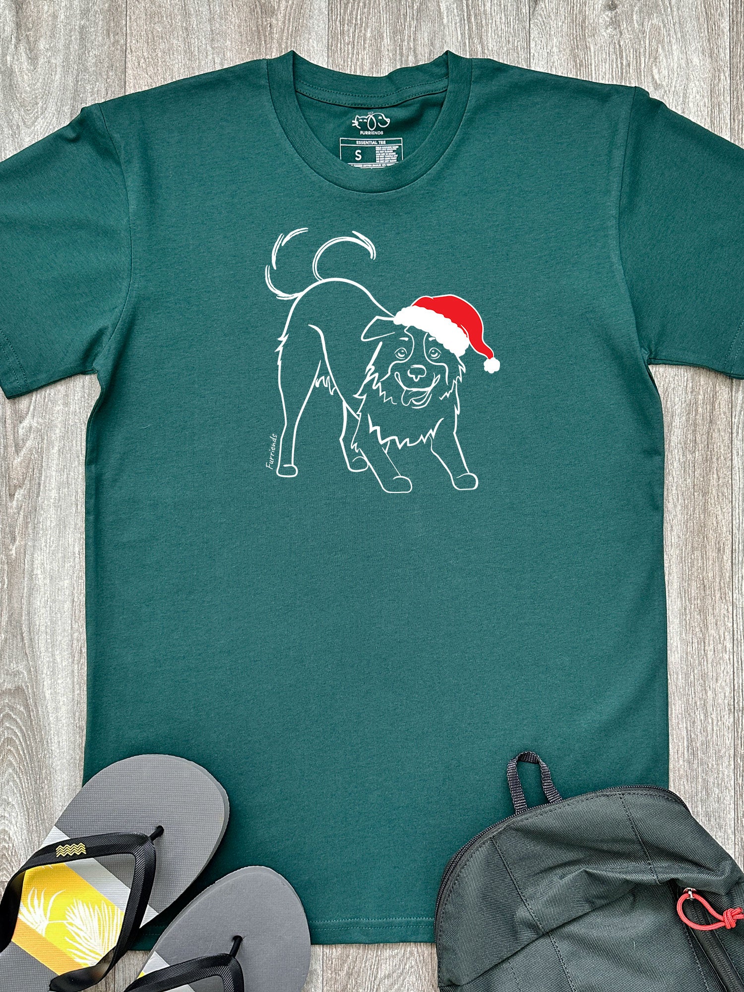 Border Collie Christmas Edition Essential Unisex Tee - Image 8