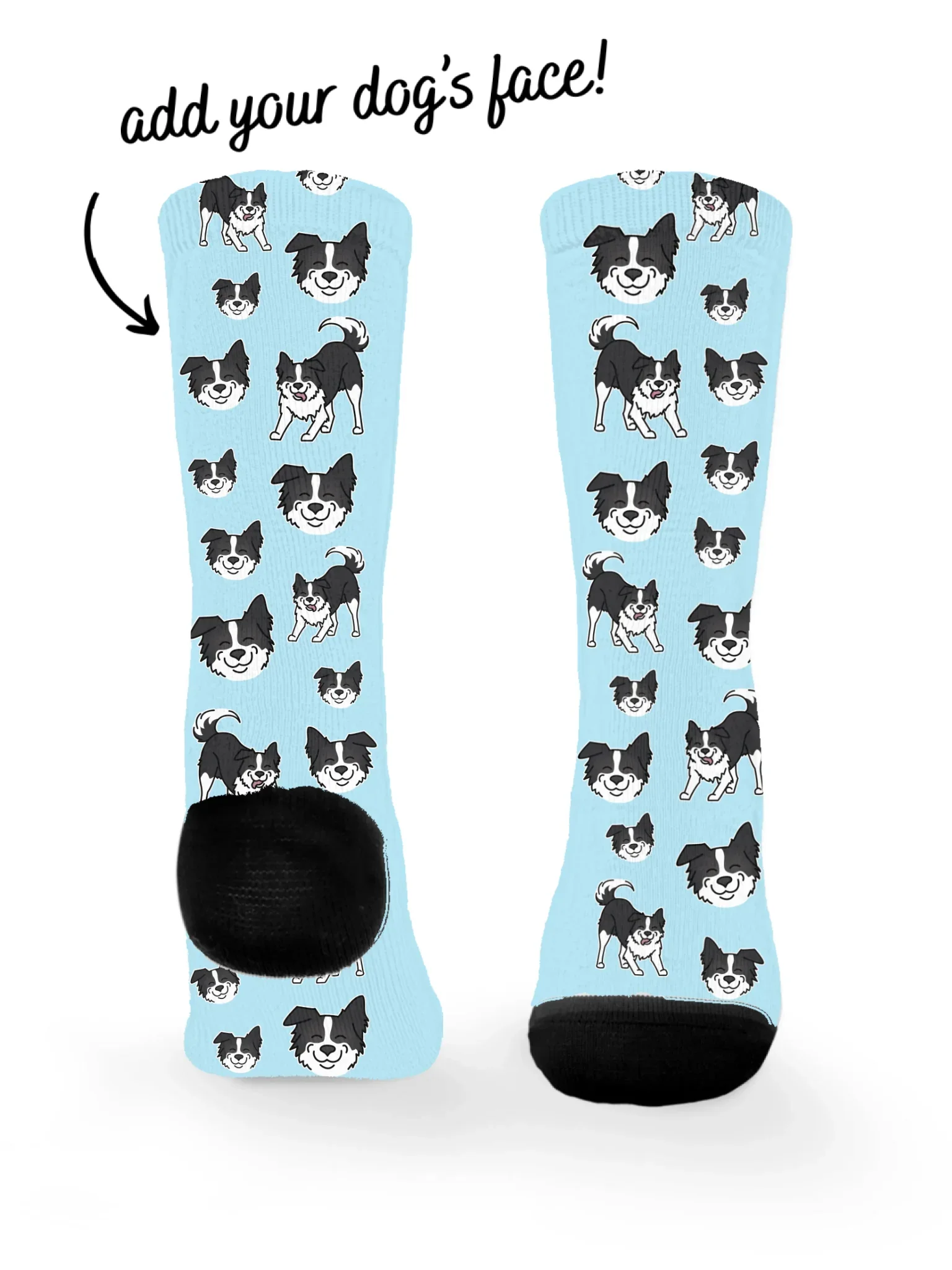 Border Collie ColourPop Customisable Socks - Image 3