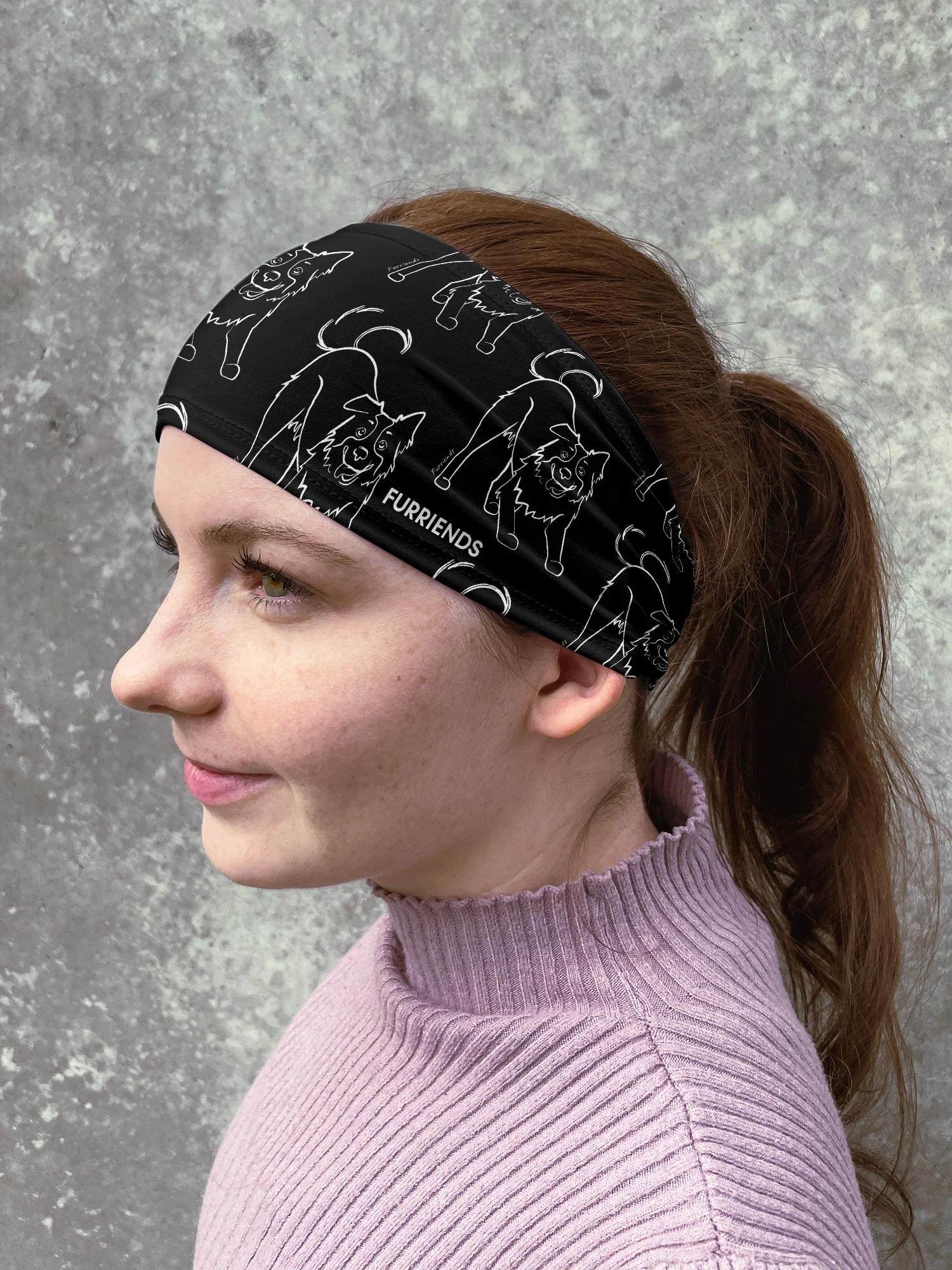 Border Collie Eco Performance Headband - Image 4