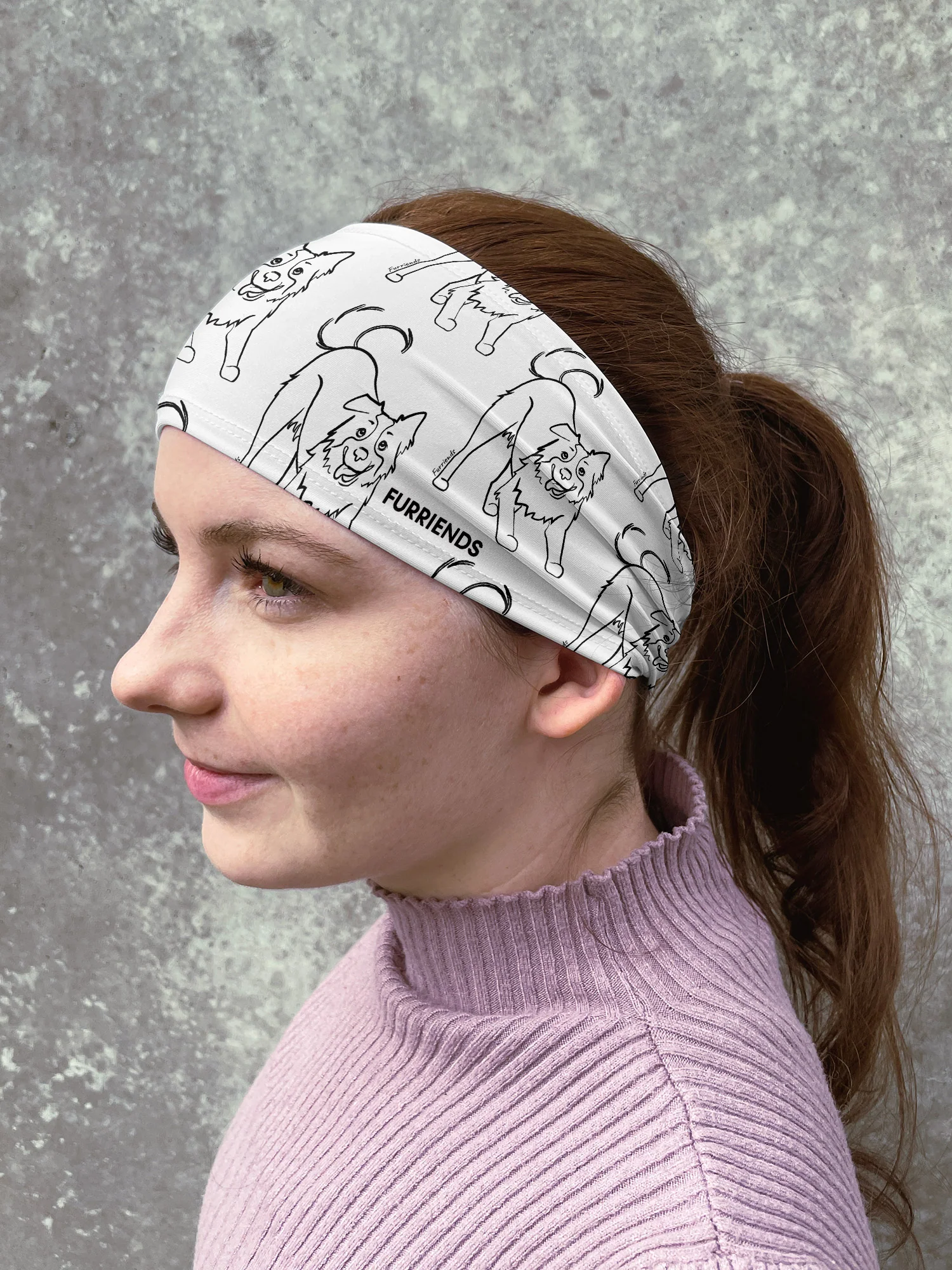 Border Collie Eco Performance Headband - Image 6