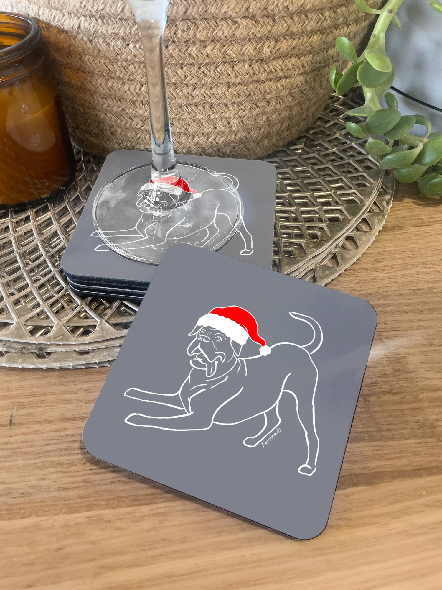 Boxer Christmas Edition Coaster - Image 3