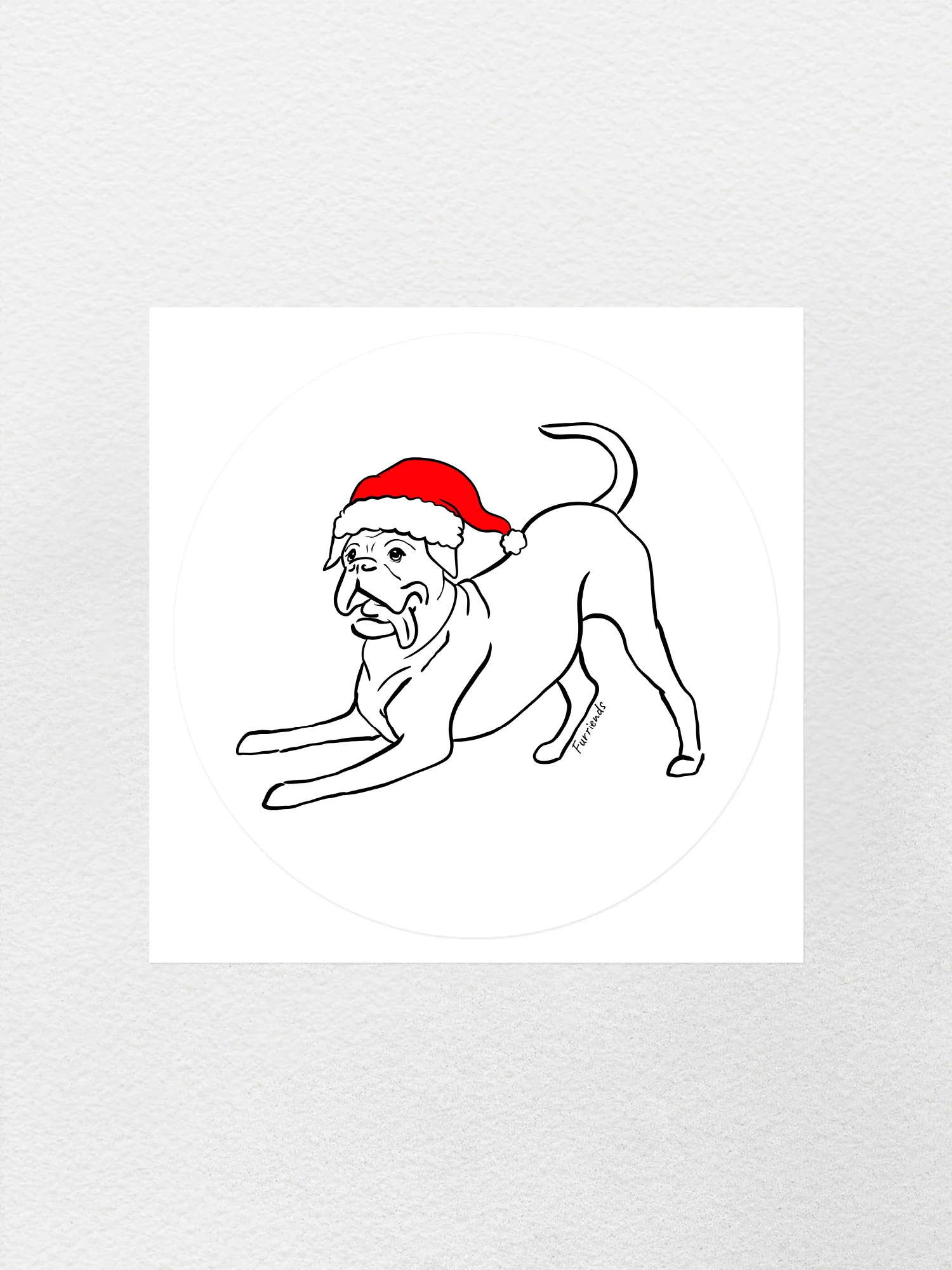 Boxer Christmas Edition Sticker - Image 3