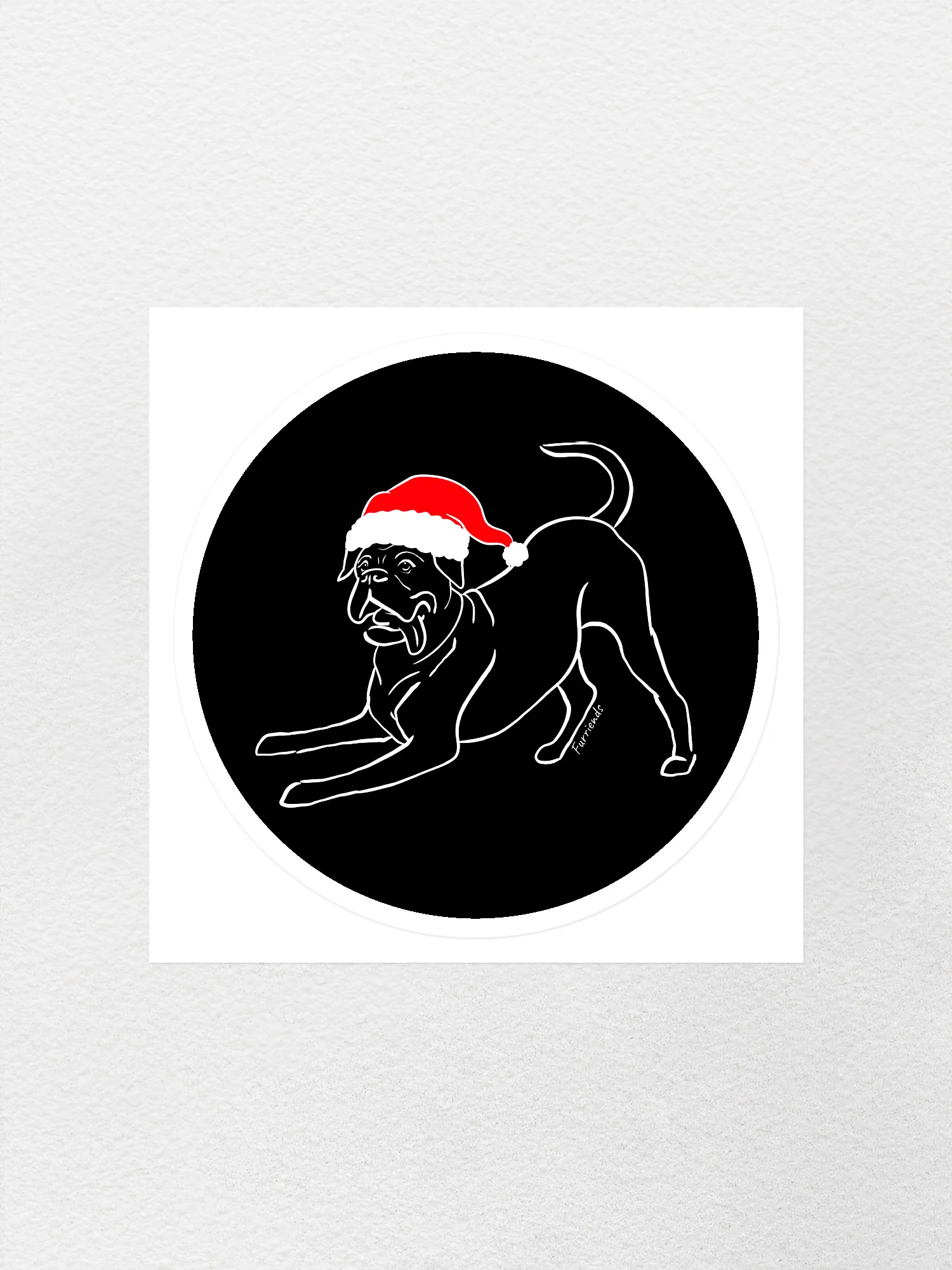 Boxer Christmas Edition Sticker - Image 4
