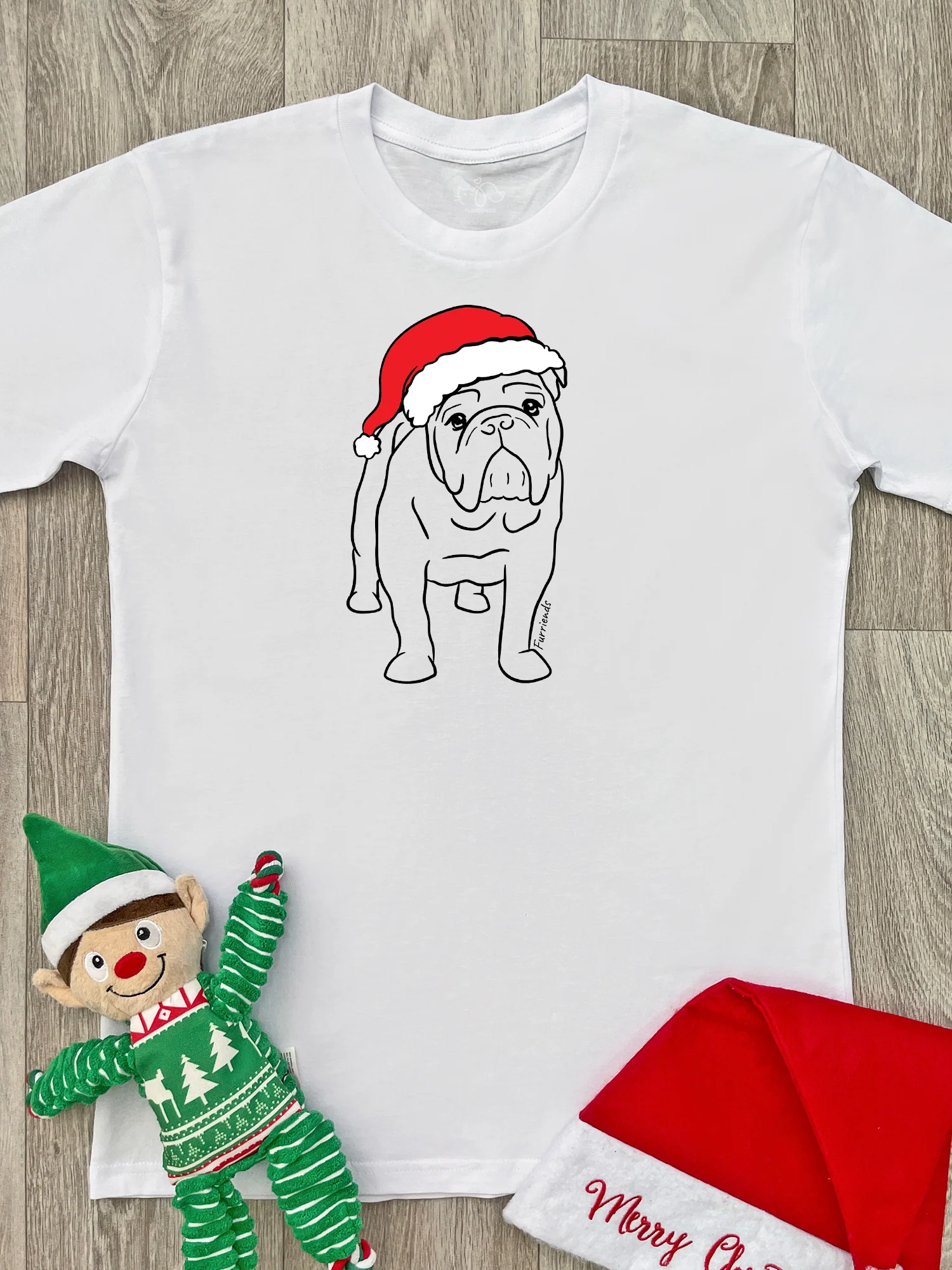 British Bulldog Christmas Edition Essential Unisex Tee - Image 2