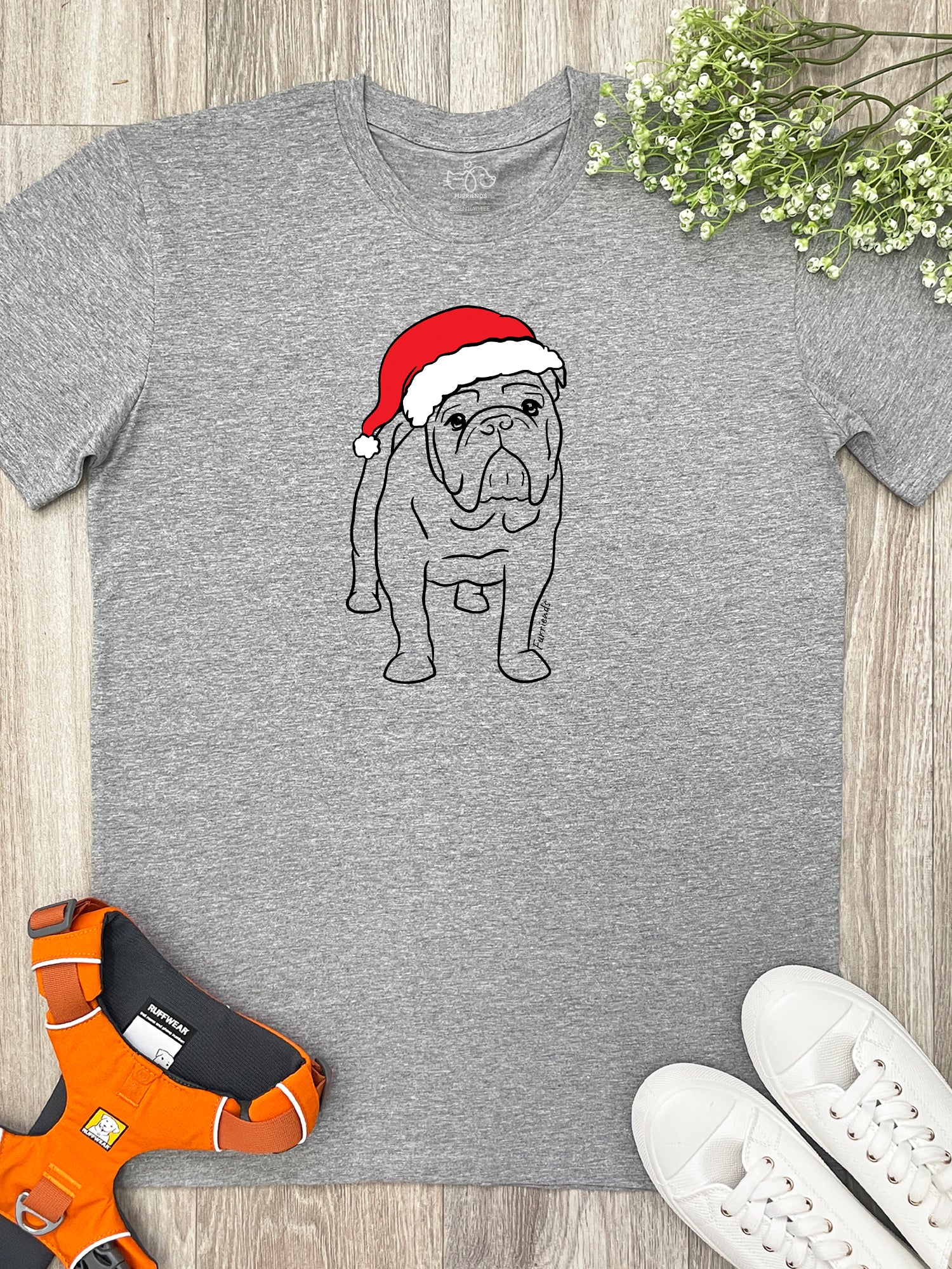 British Bulldog Christmas Edition Essential Unisex Tee - Image 3