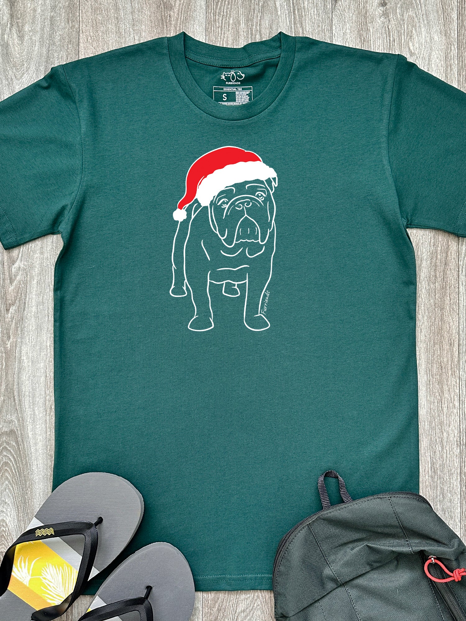 British Bulldog Christmas Edition Essential Unisex Tee - Image 4
