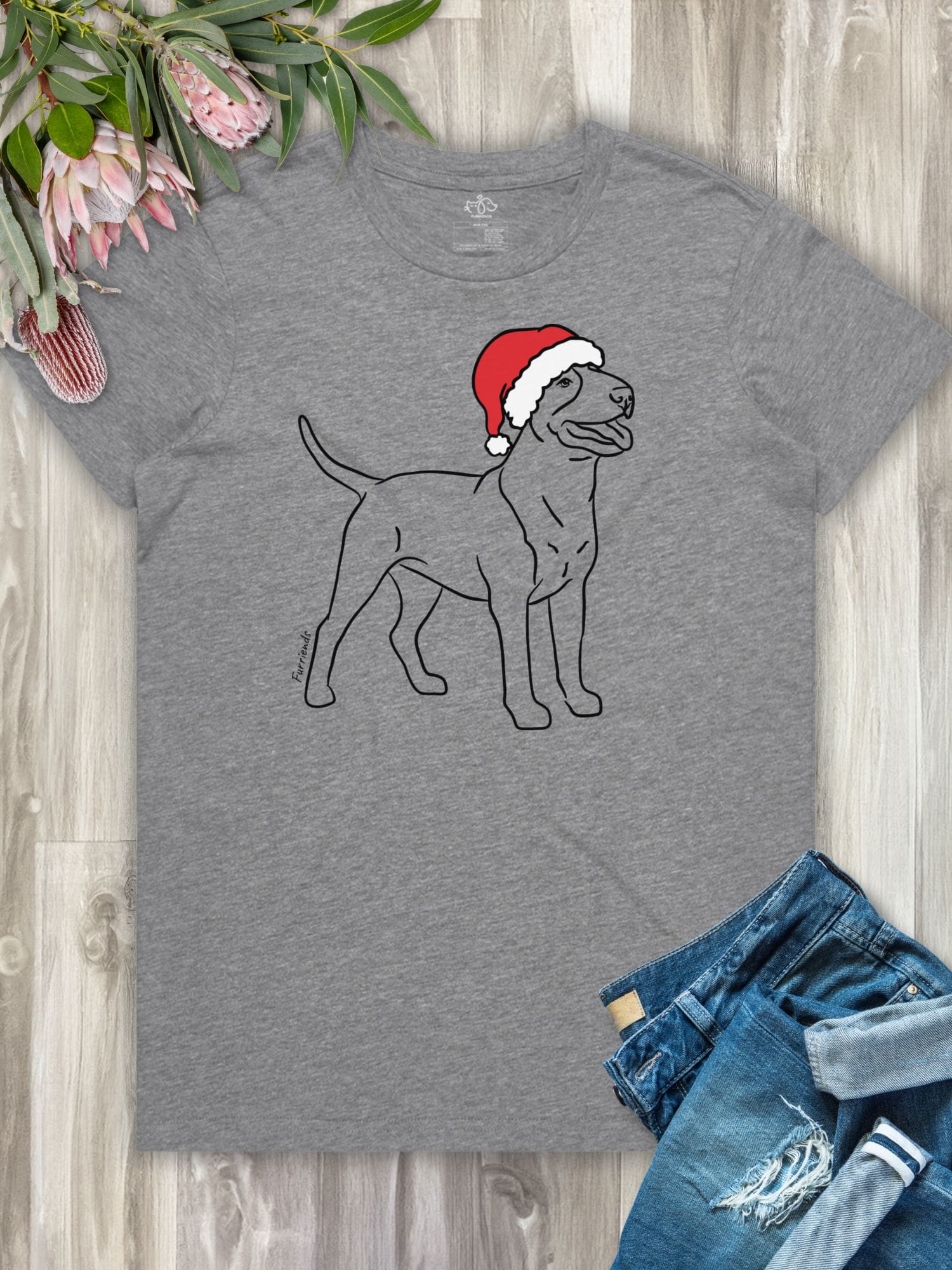 Bull Terrier Christmas Edition Ava Women's Regular Fit Tee - Image 3