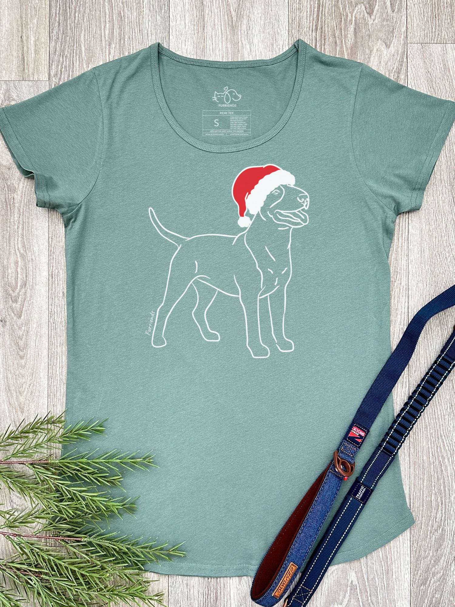Bull Terrier Christmas Edition Remi Women's Scoop Neck Tee - Image 5