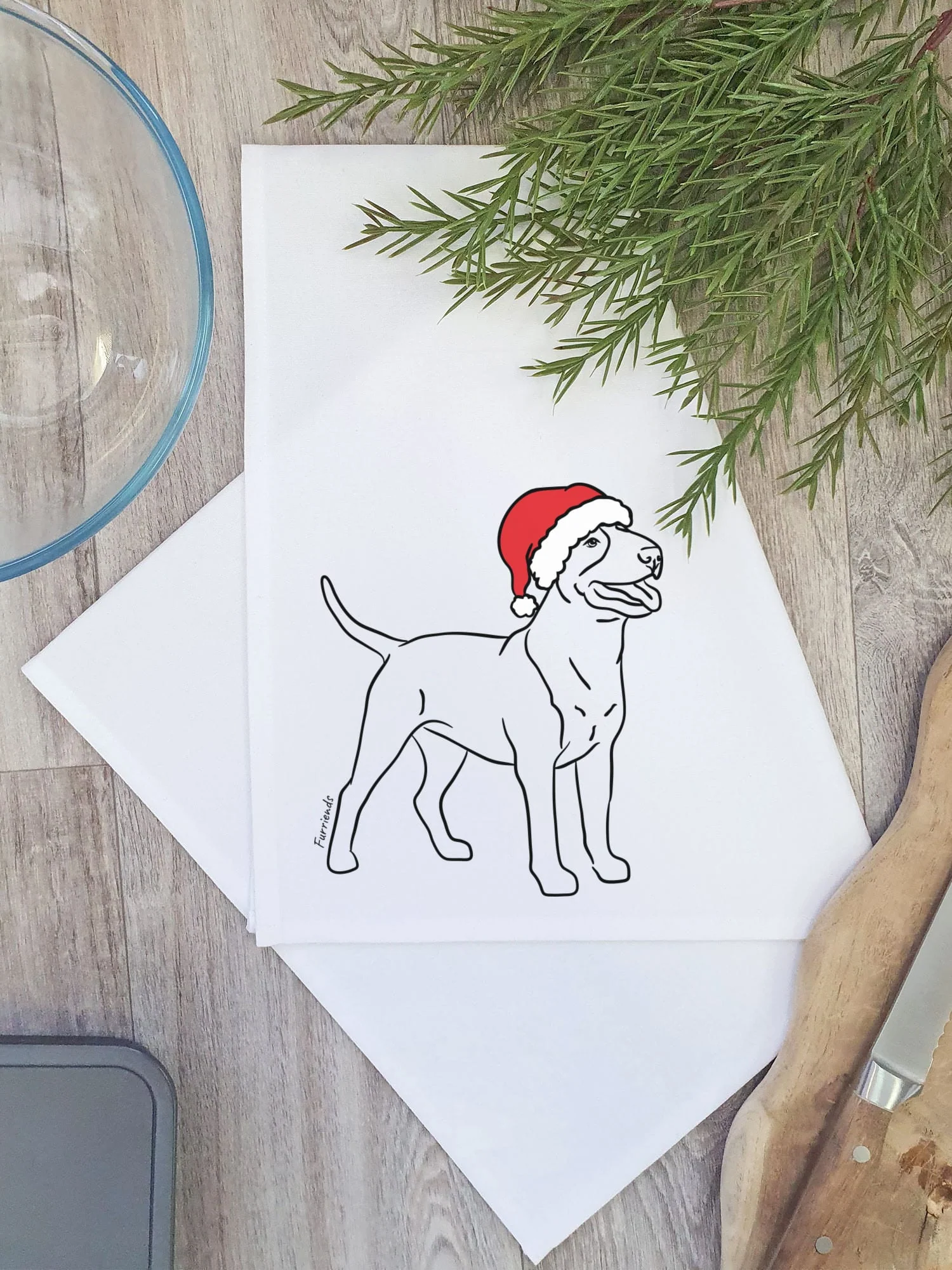Bull Terrier Christmas Edition Tea Towel - Image 3