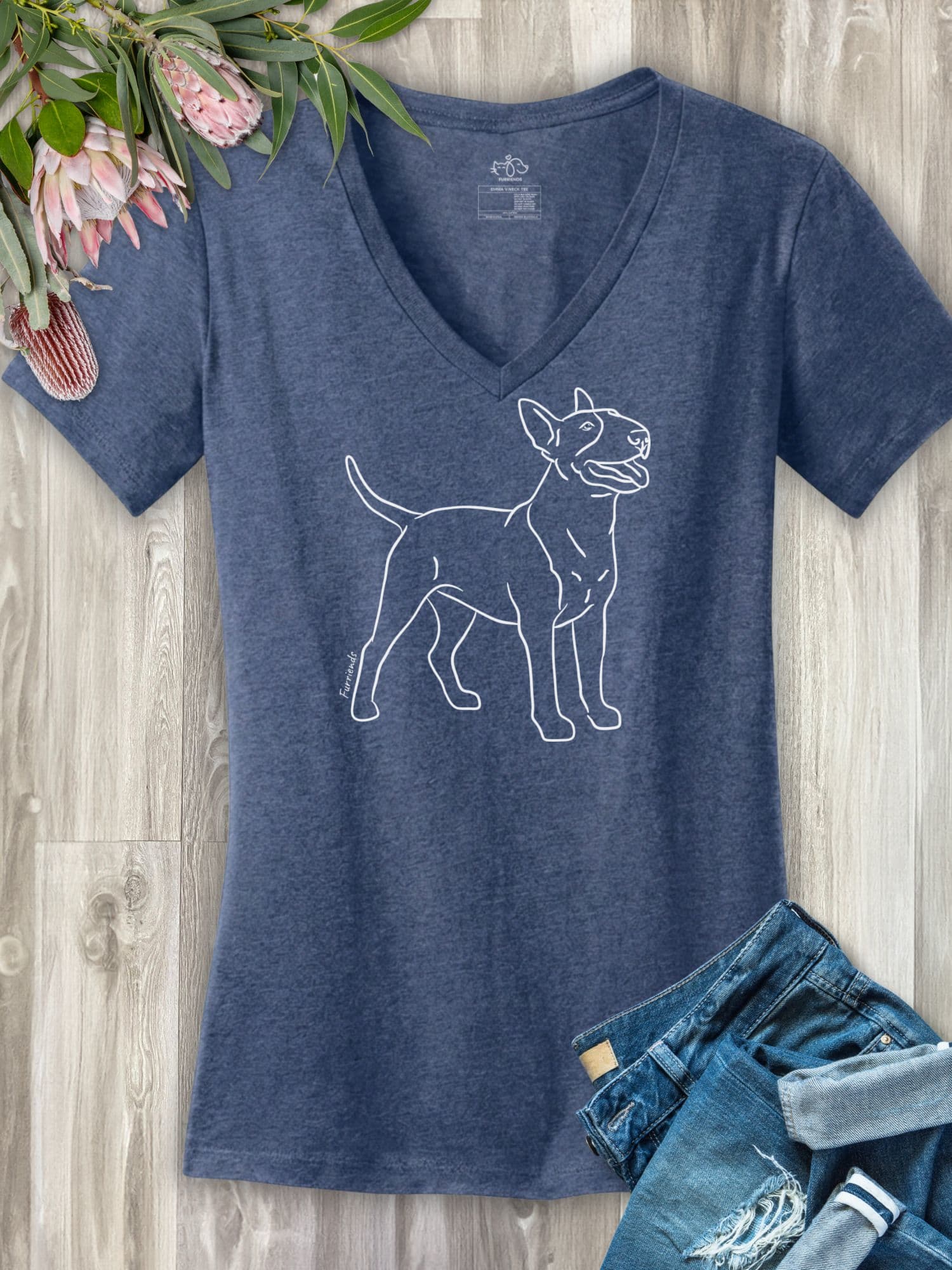 Bull Terrier Emma Women's V-Neck Tee - Image 2