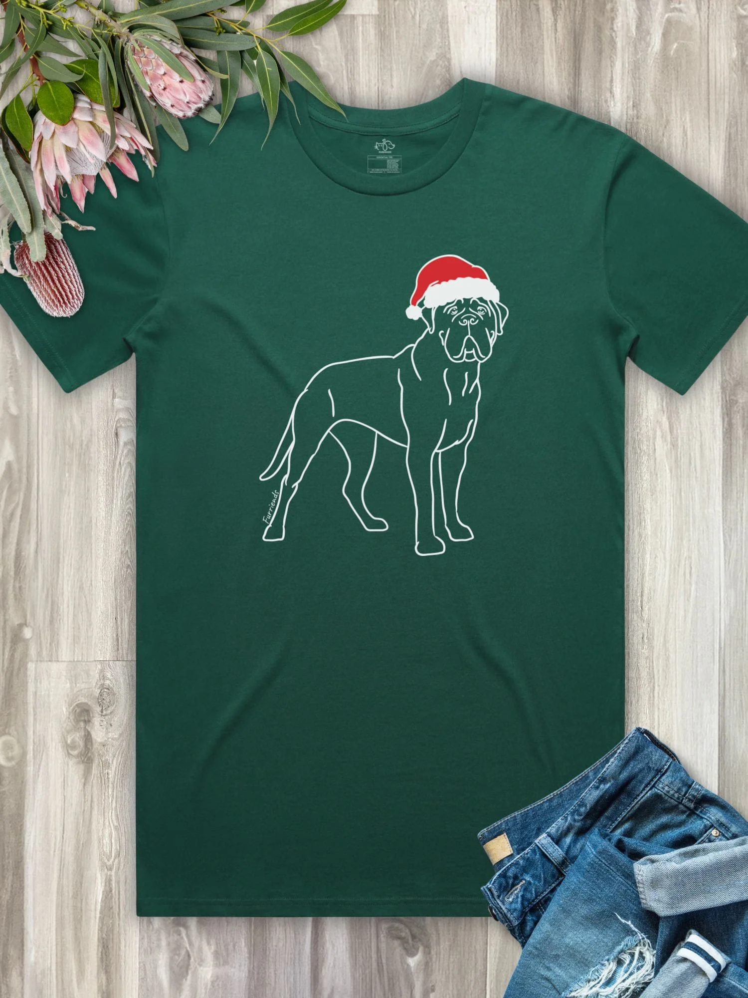 Bullmastiff Christmas Edition Essential Unisex Tee - Image 3