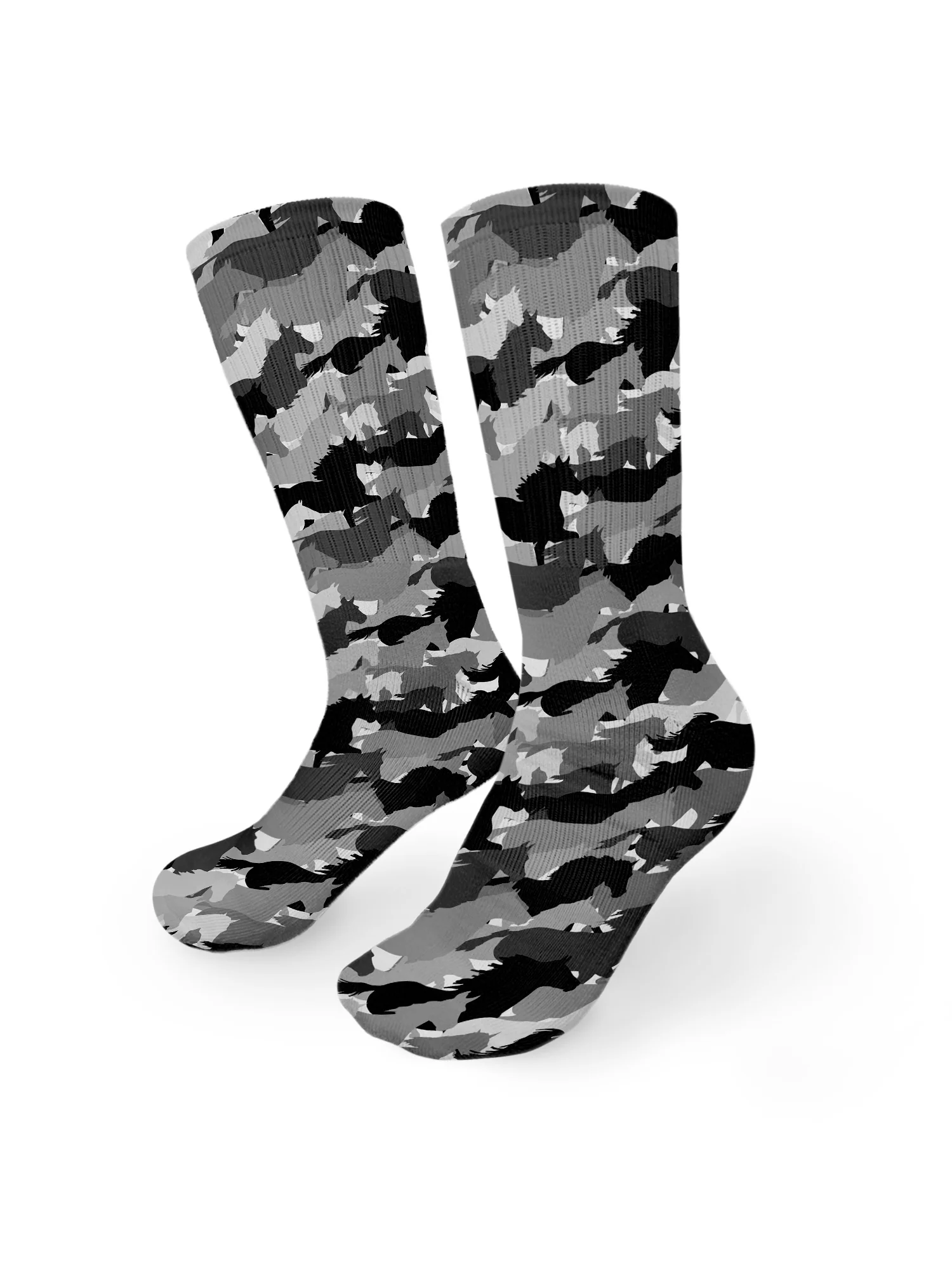 Camo Horses Crew Socks - Image 8