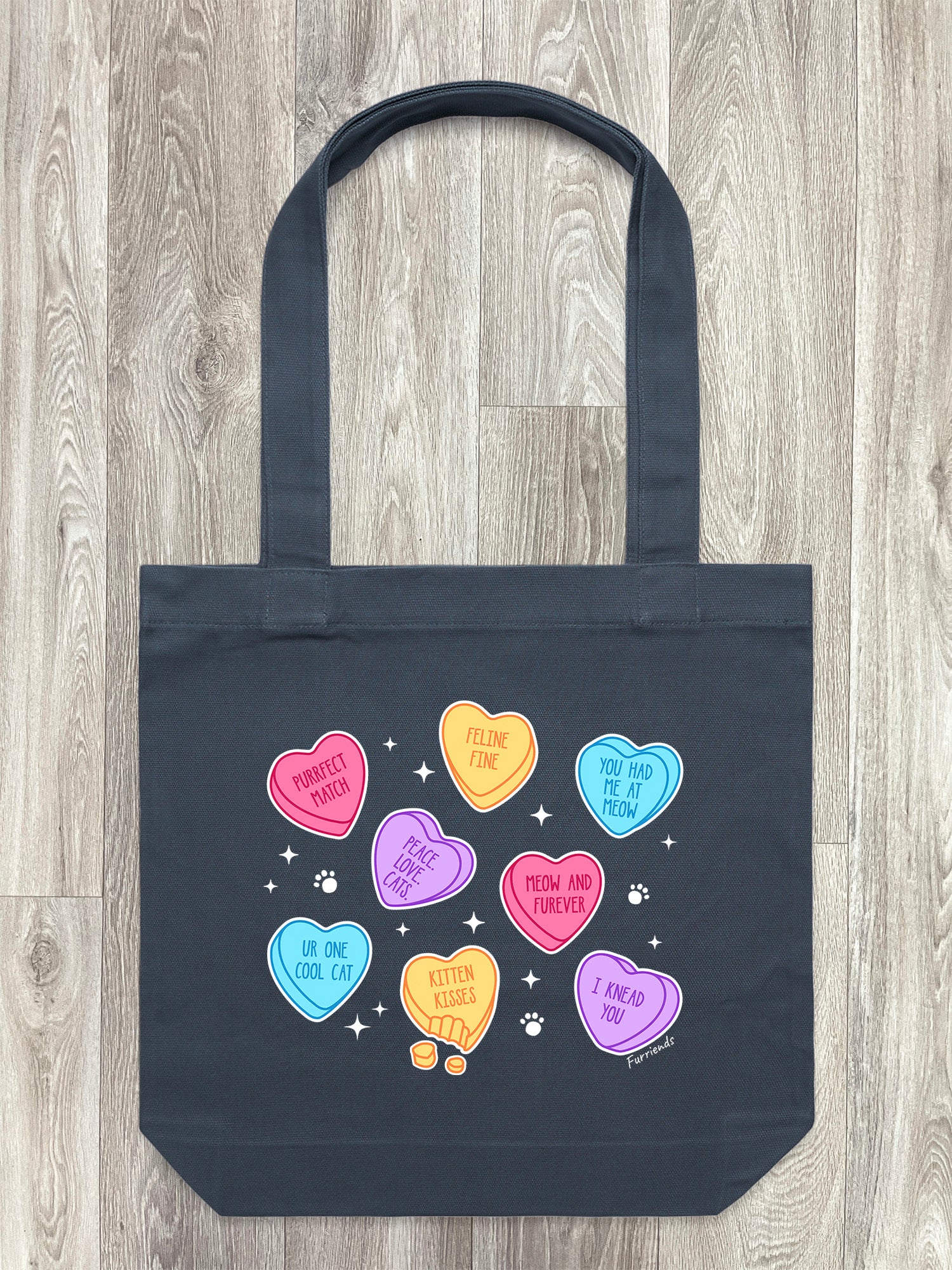 Candy Hearts - Cat Edith Tote Bag