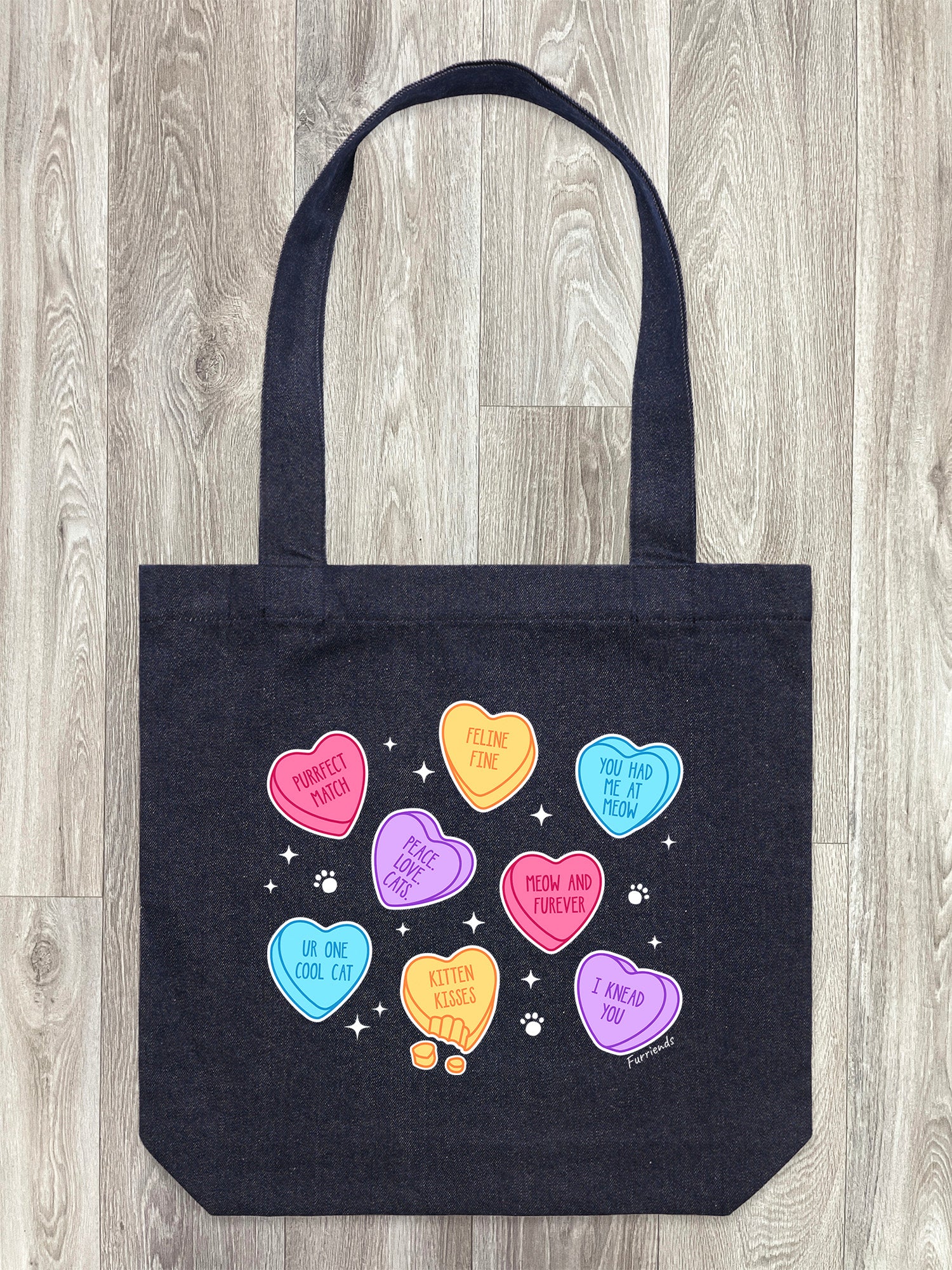 Candy Hearts - Cat Edith Tote Bag - Image 2