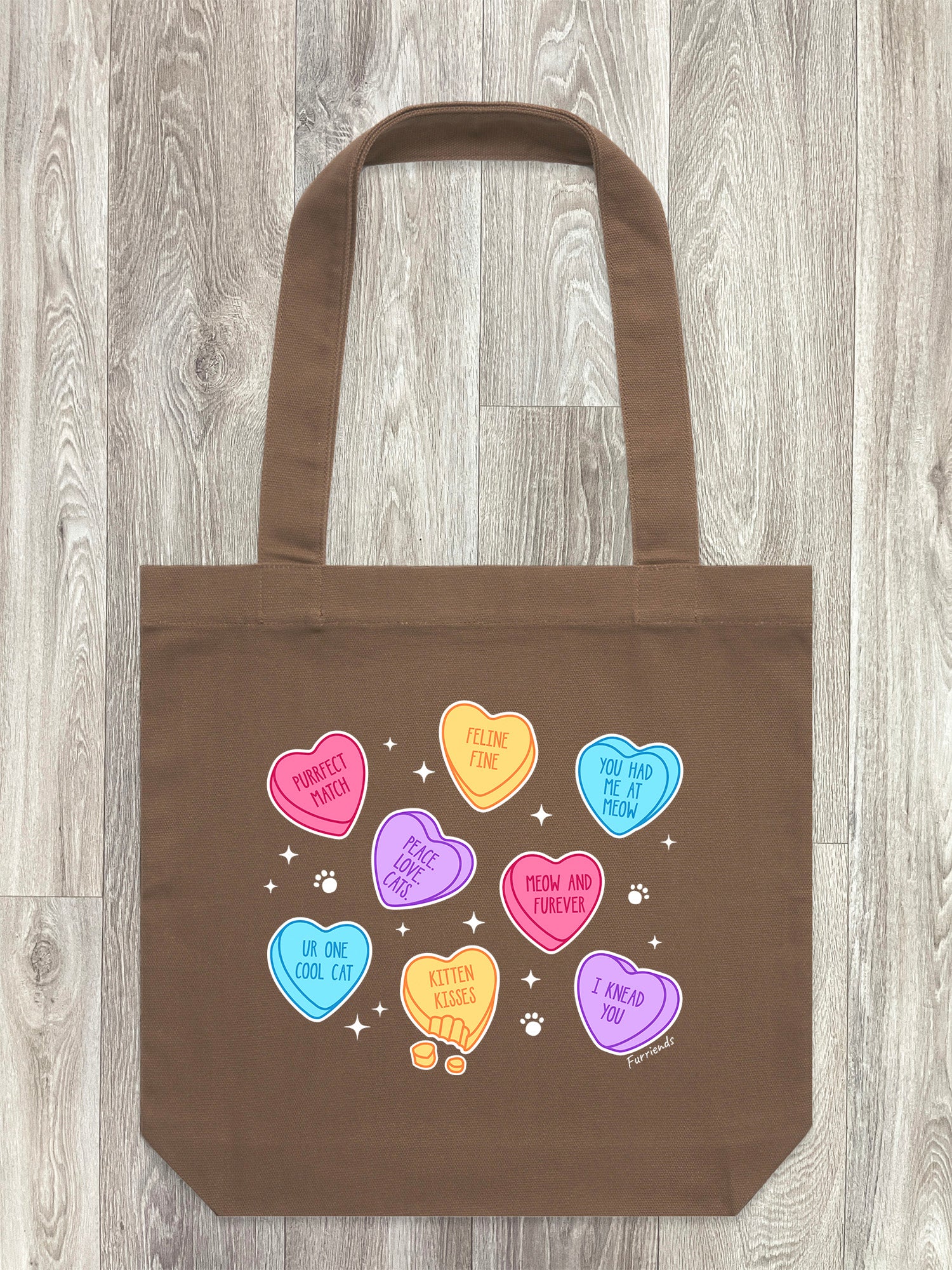 Candy Hearts - Cat Edith Tote Bag - Image 3