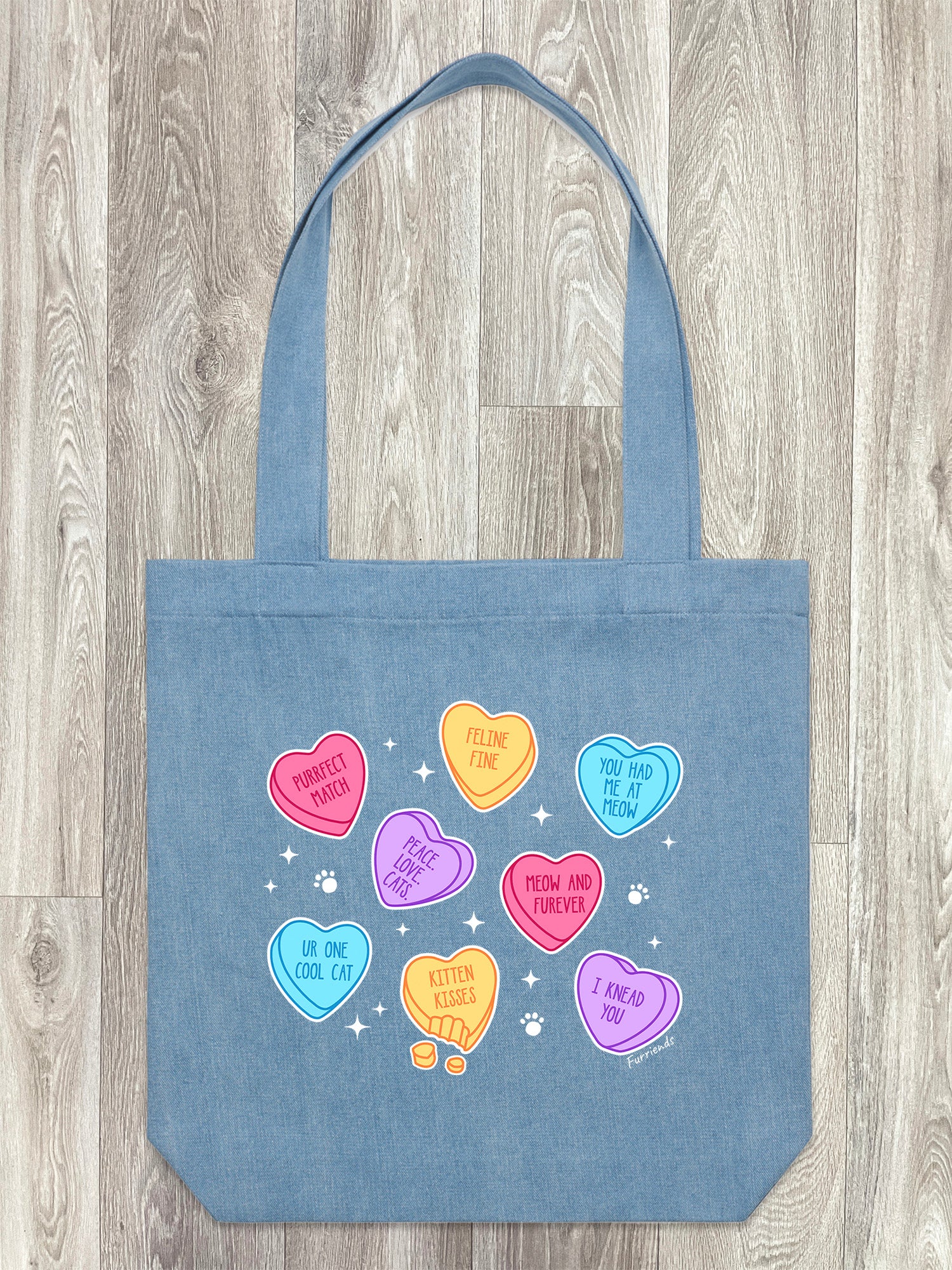 Candy Hearts - Cat Edith Tote Bag - Image 4
