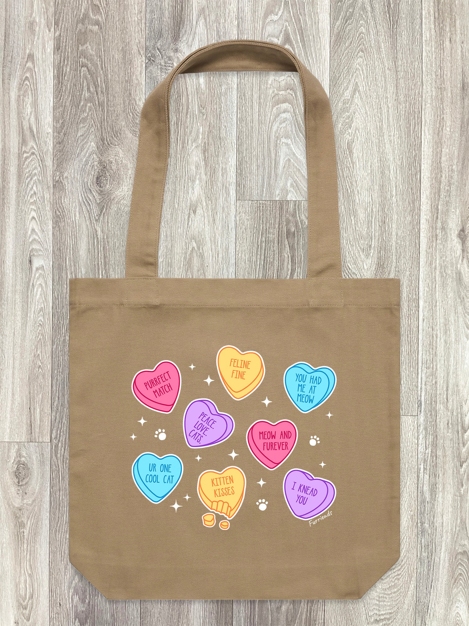 Candy Hearts - Cat Edith Tote Bag - Image 6