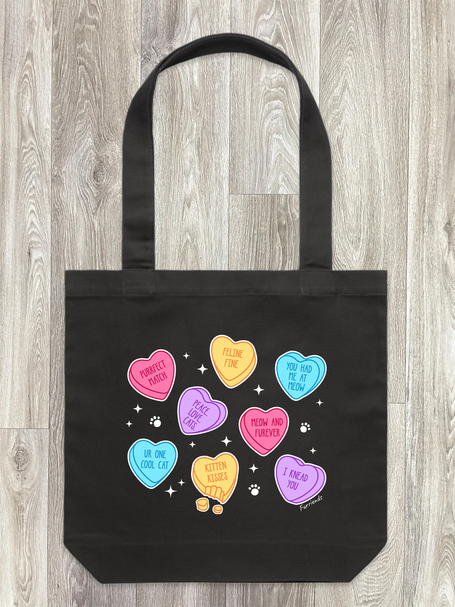 Candy Hearts - Cat Edith Tote Bag - Image 7
