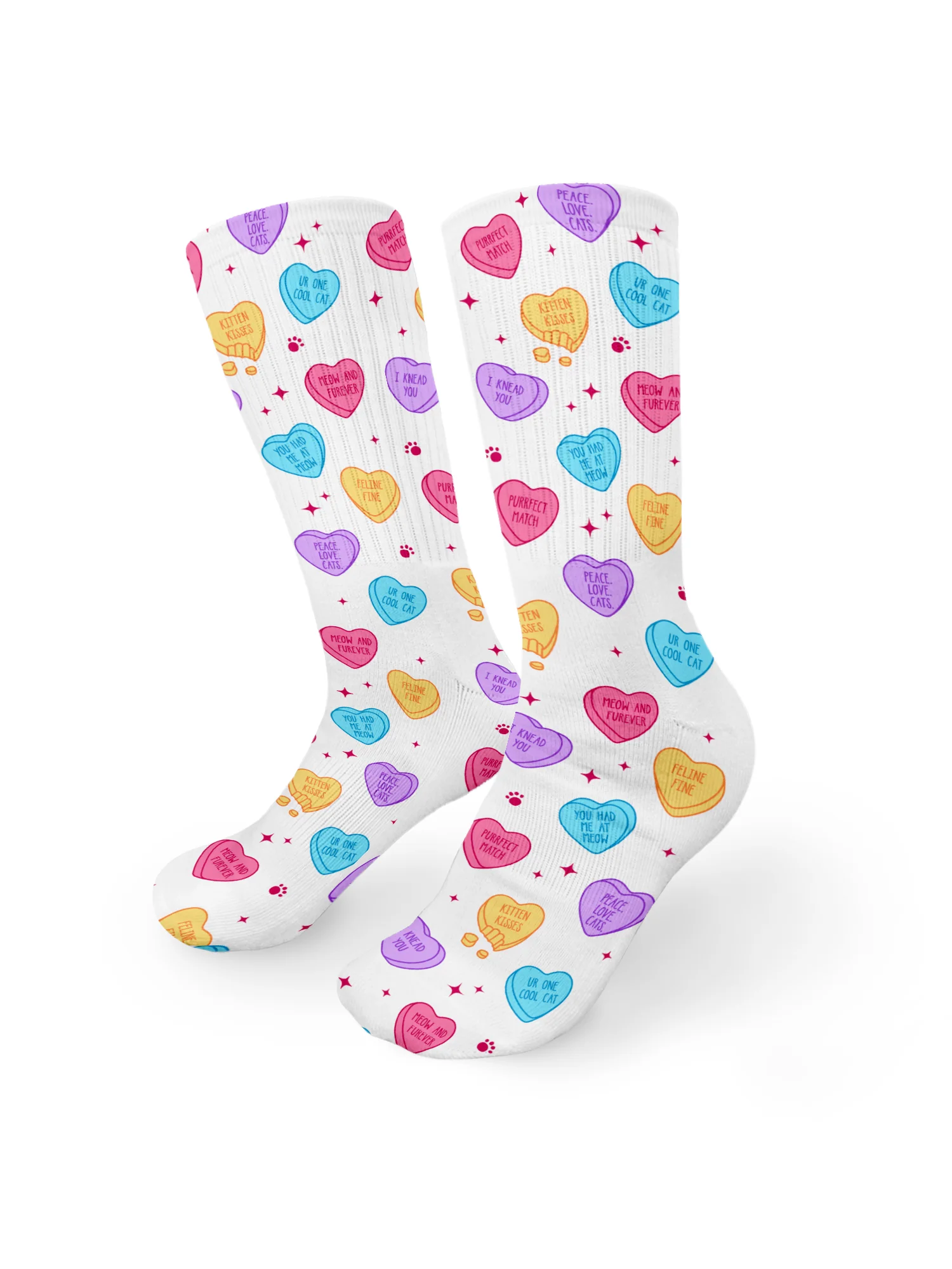Candy Hearts Crew Socks - Image 2
