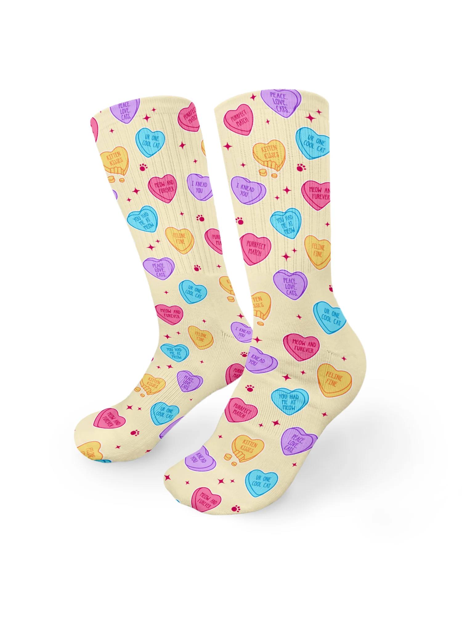 Candy Hearts Crew Socks - Image 4