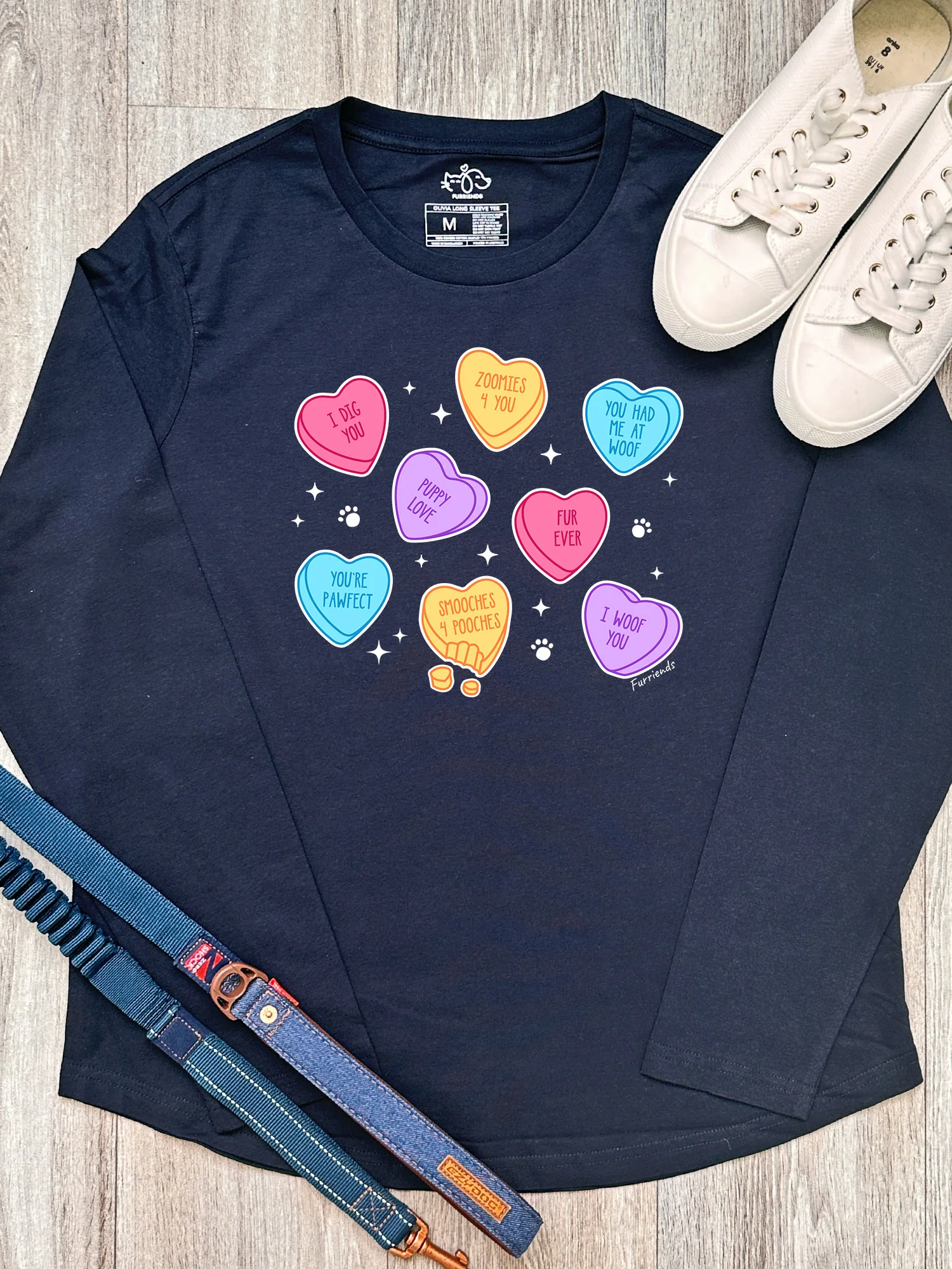 Candy Hearts - Dog Olivia Long Sleeve Tee - Image 3