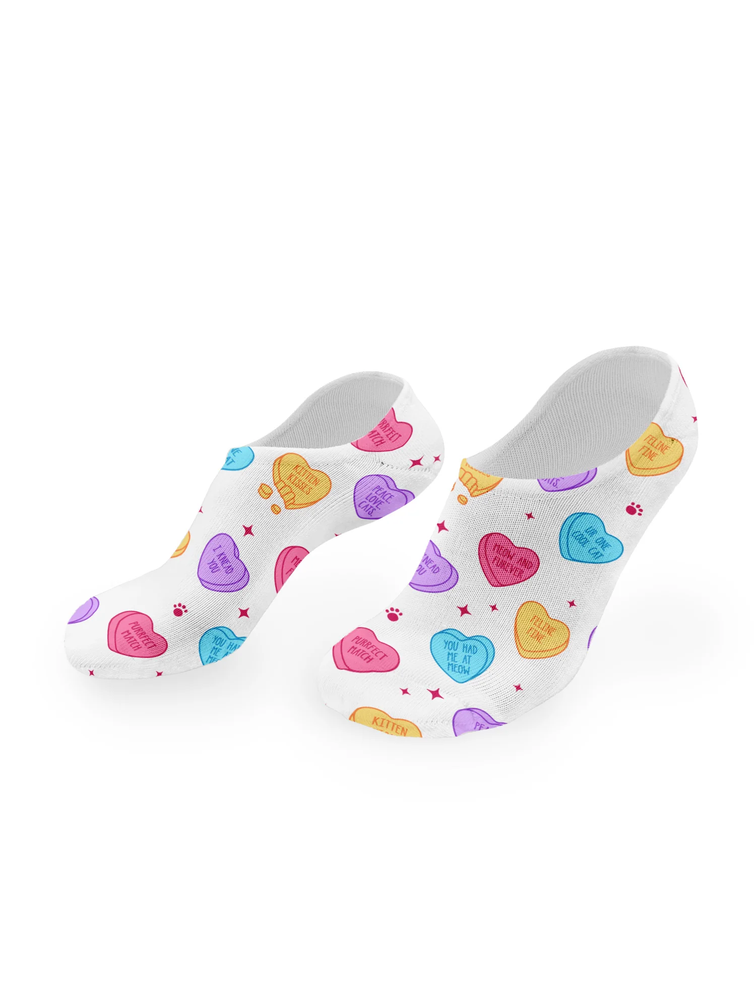 Candy Hearts No Show Socks - Image 3