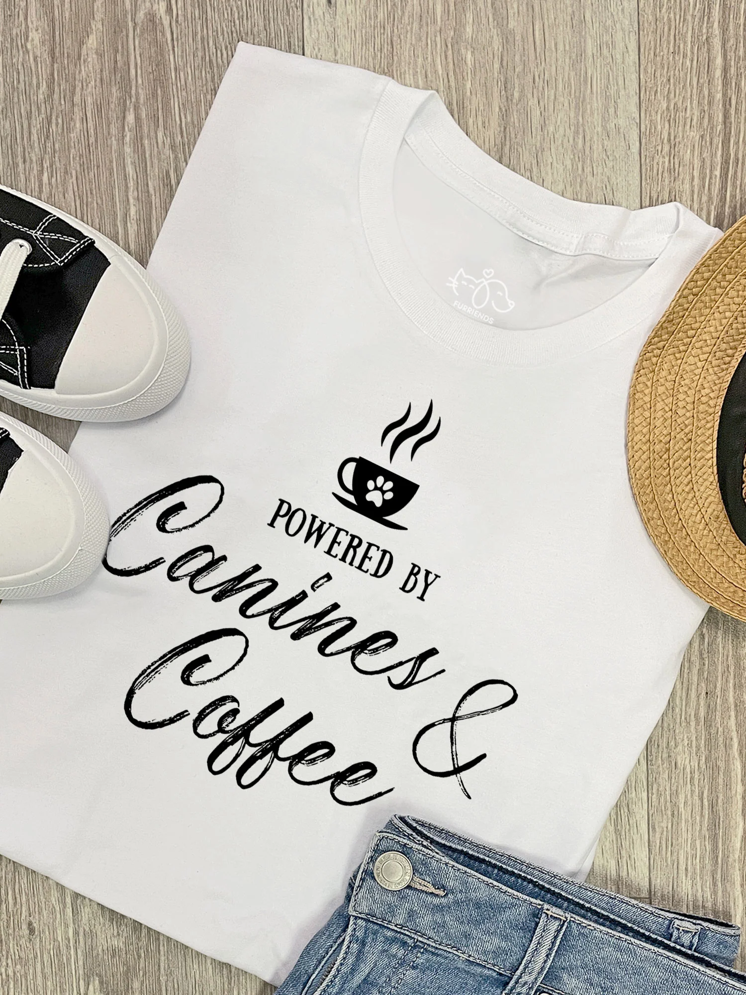 Canines & Coffee Ava Women's Regular Fit Tee - Image 5